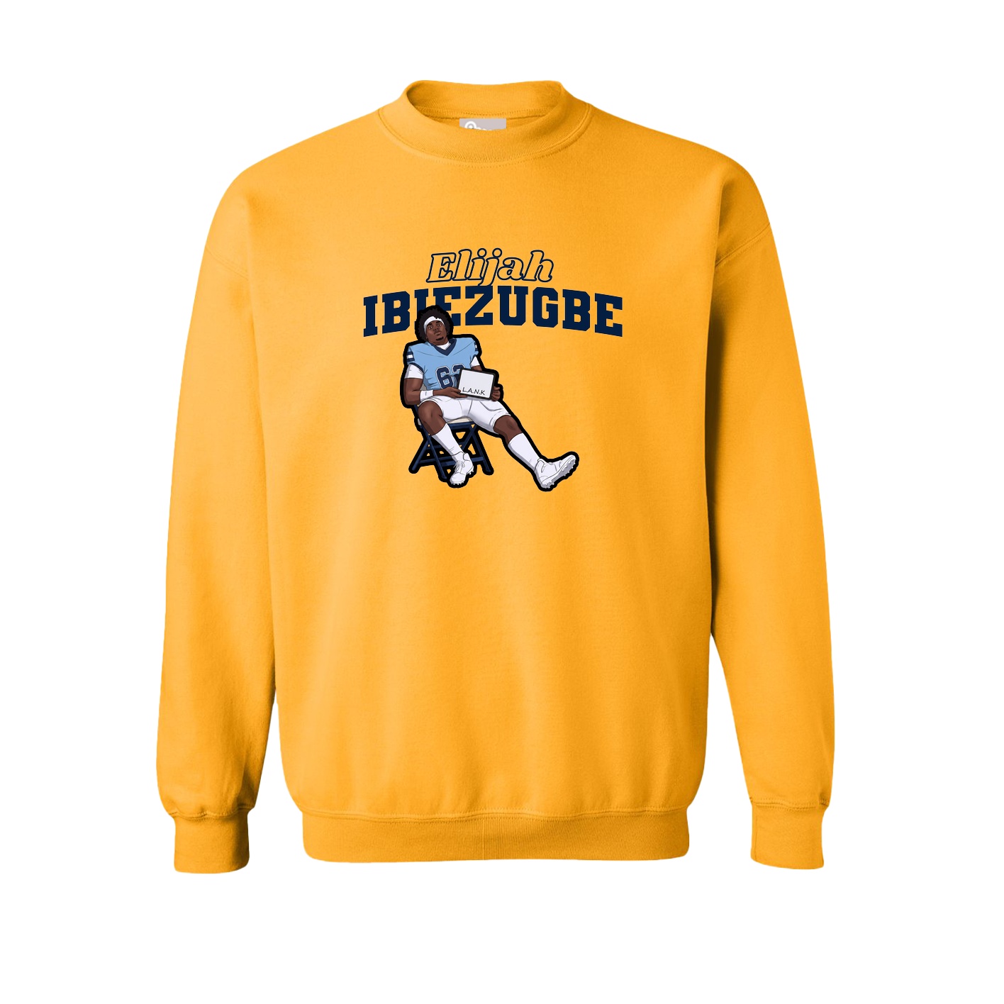 Fleece Crew — Name Arch in Gold
