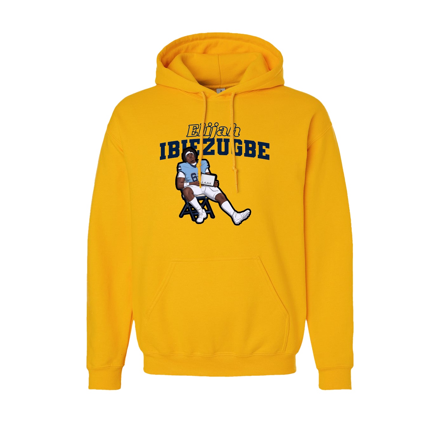 Youth Hoodie — Name Arch in Gold