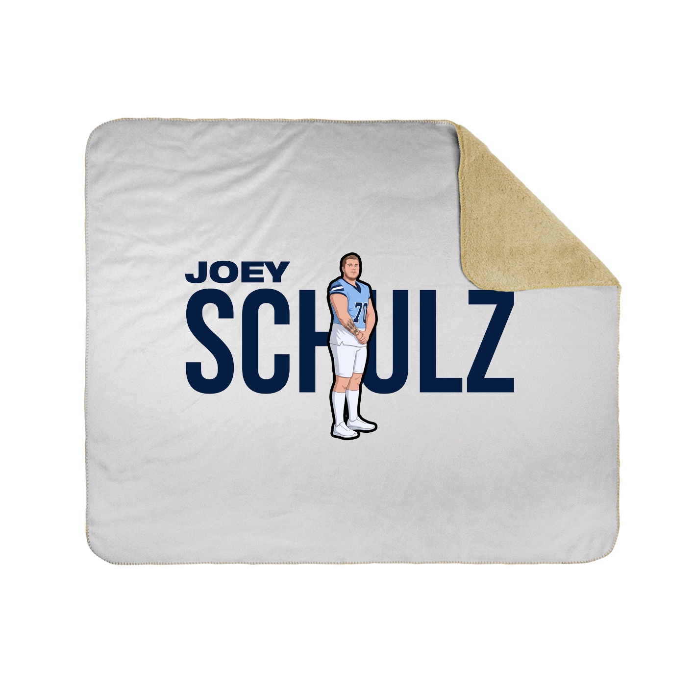 Throw Blanket — Player Name in White