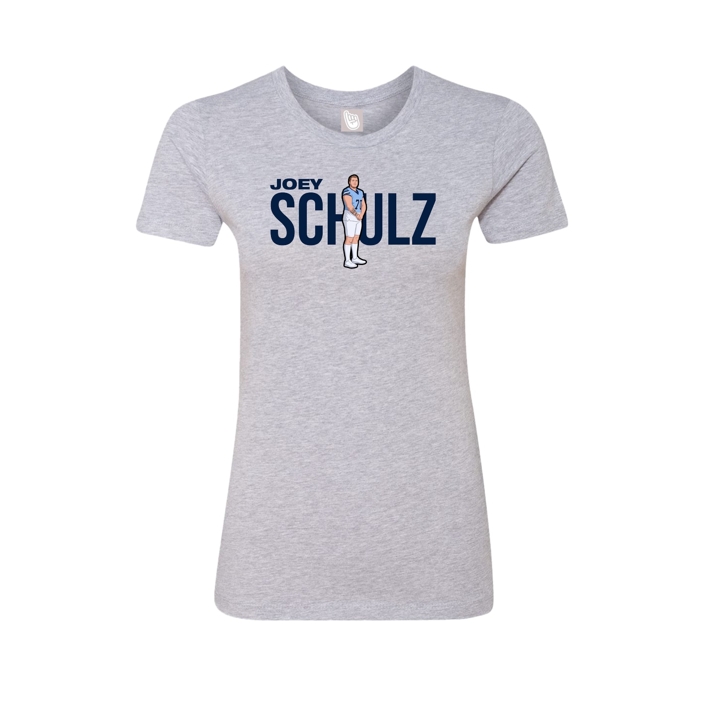 Fitted Women's Tee — Player Name in Grey
