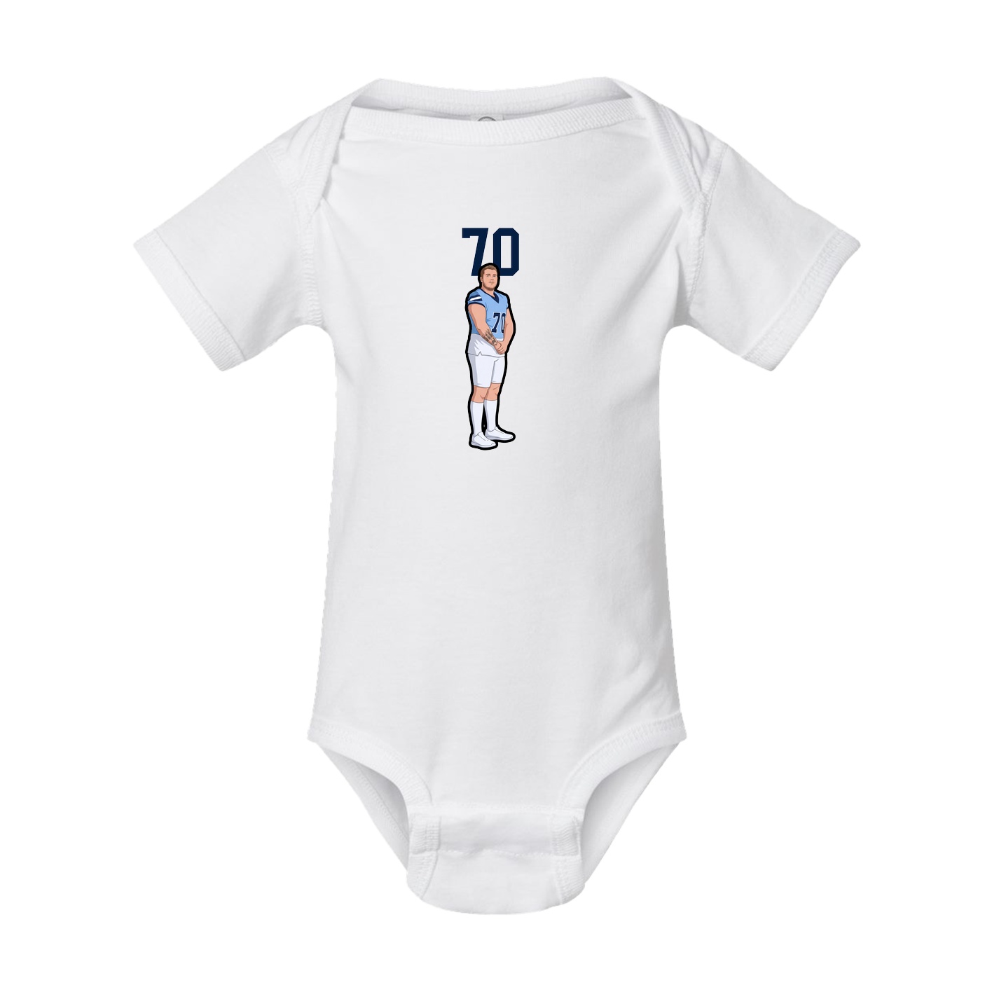 Baby Onesie — Number Top in White