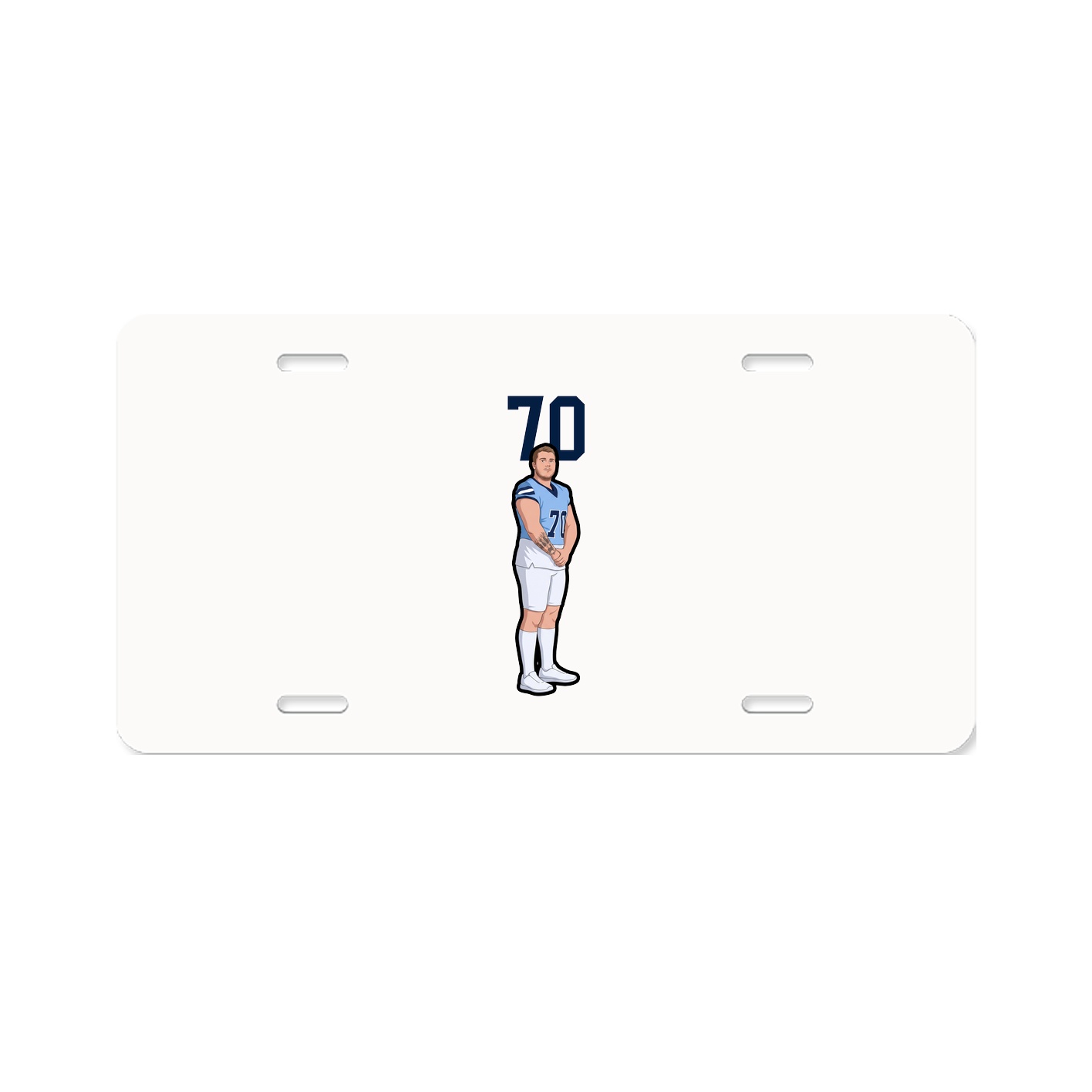 License Plate — Number Top in Classic