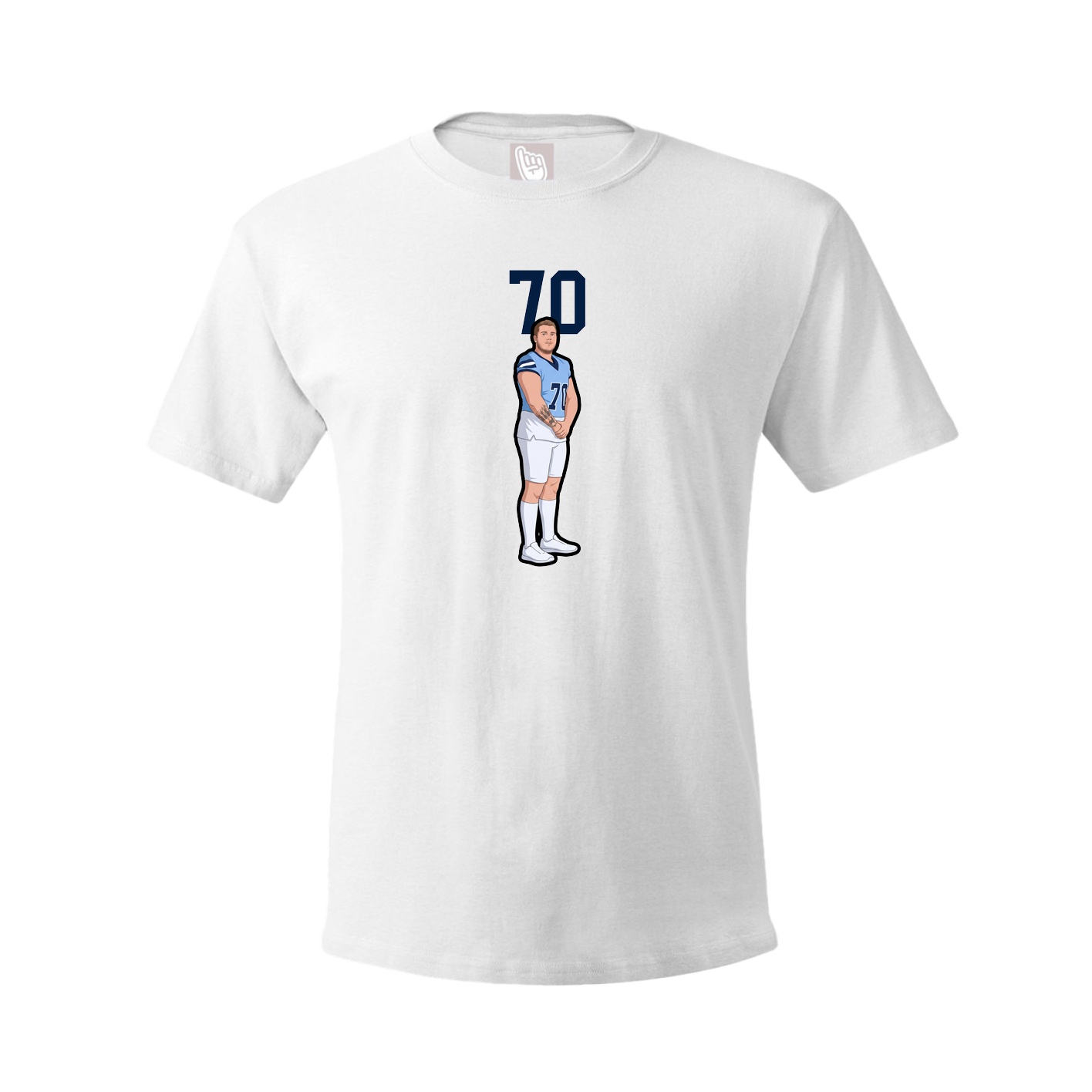 Youth Tee — Number Top in White