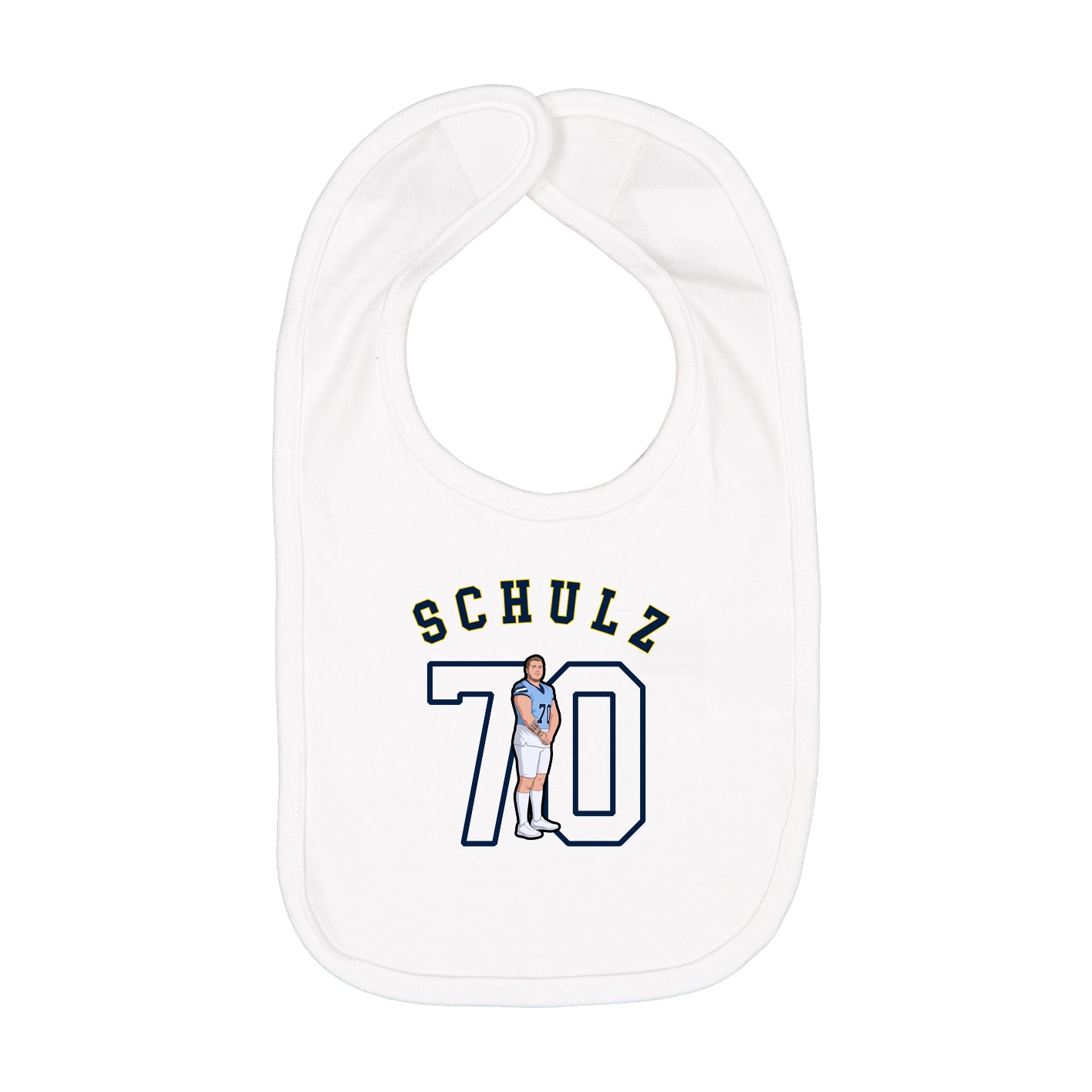 Infant Bib — Shirsey Arch in White