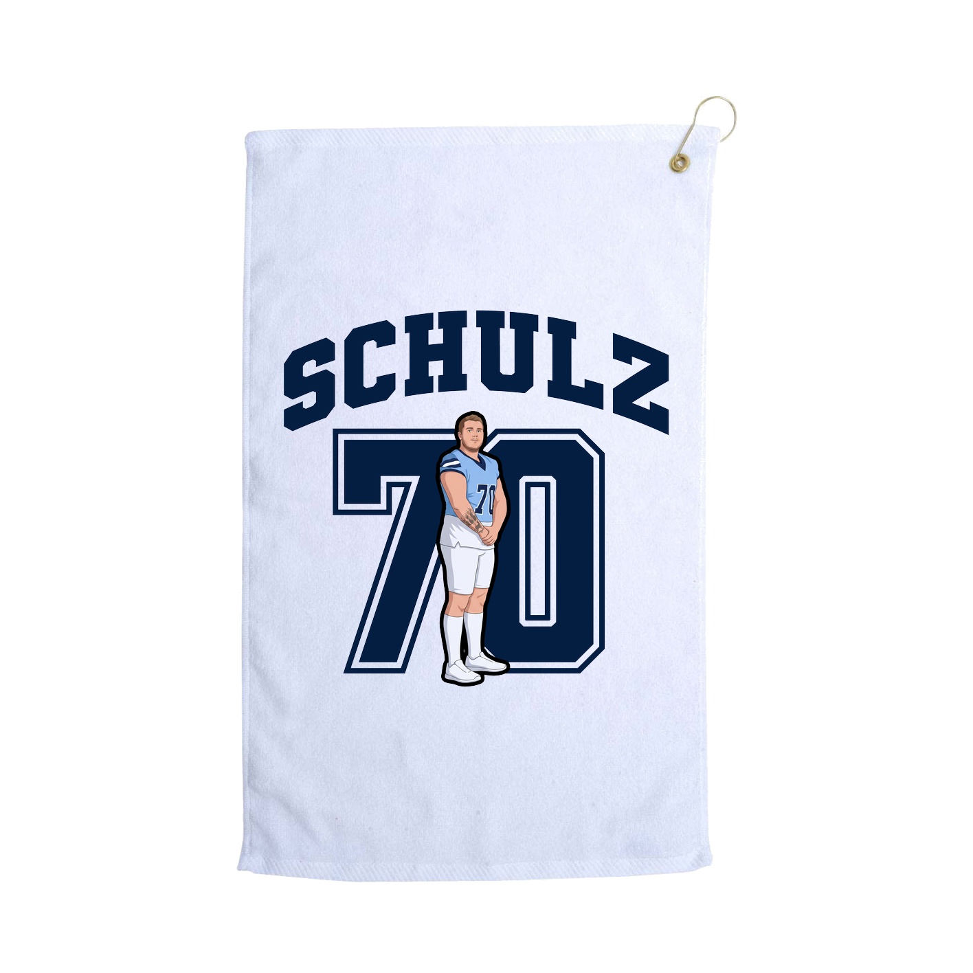 Golf Towel — Number in White
