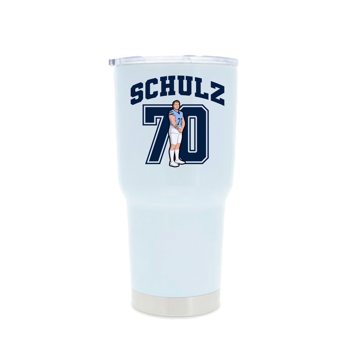 30oz Stainless Steel Tumbler — Number in White