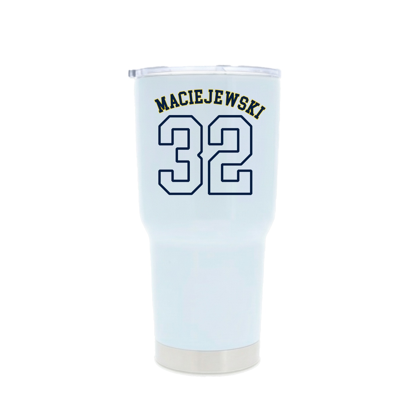 30oz Stainless Steel Tumbler — Shirsey Arch in White