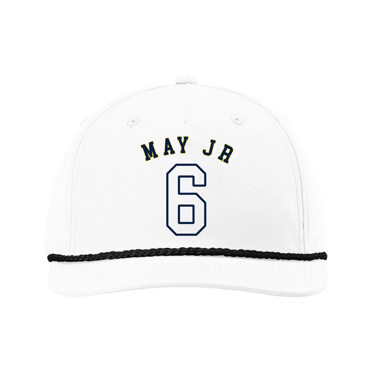 Five-Panel Classic Rope Cap — Shirsey Arch in White