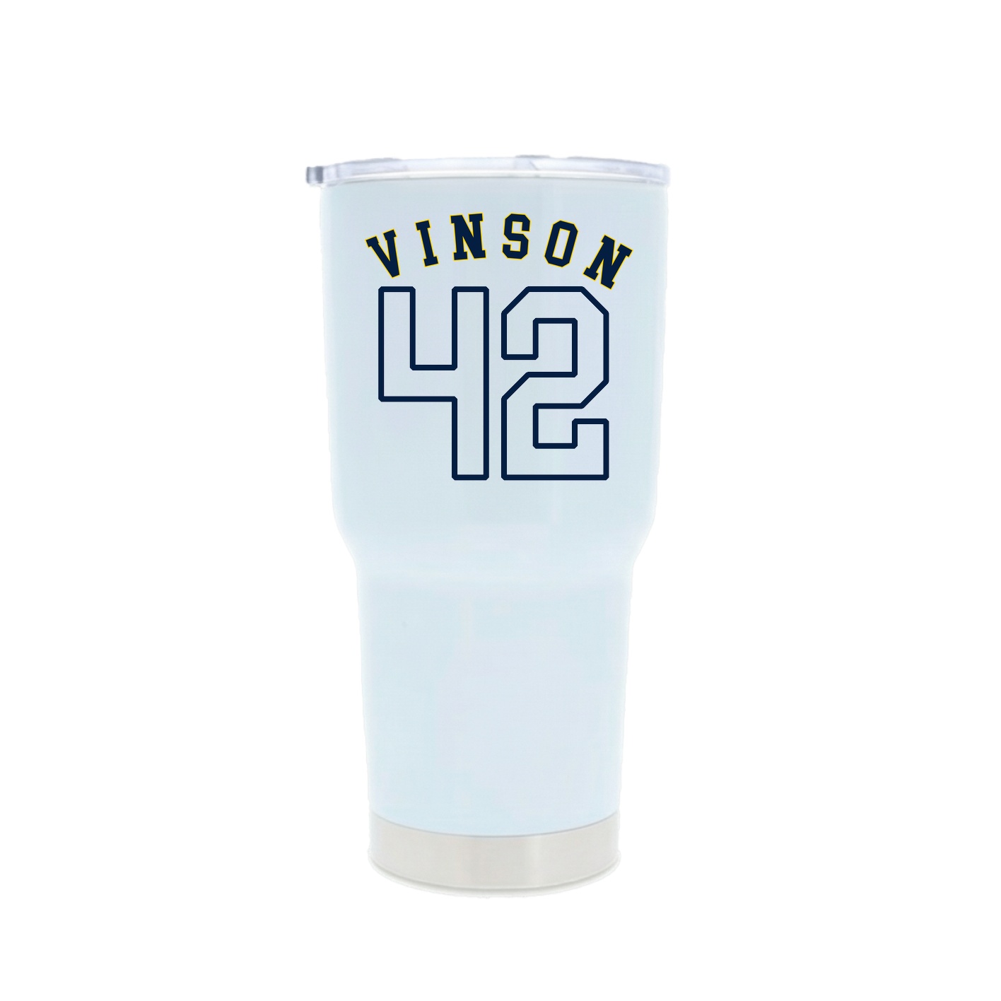30oz Stainless Steel Tumbler — Shirsey Arch in White