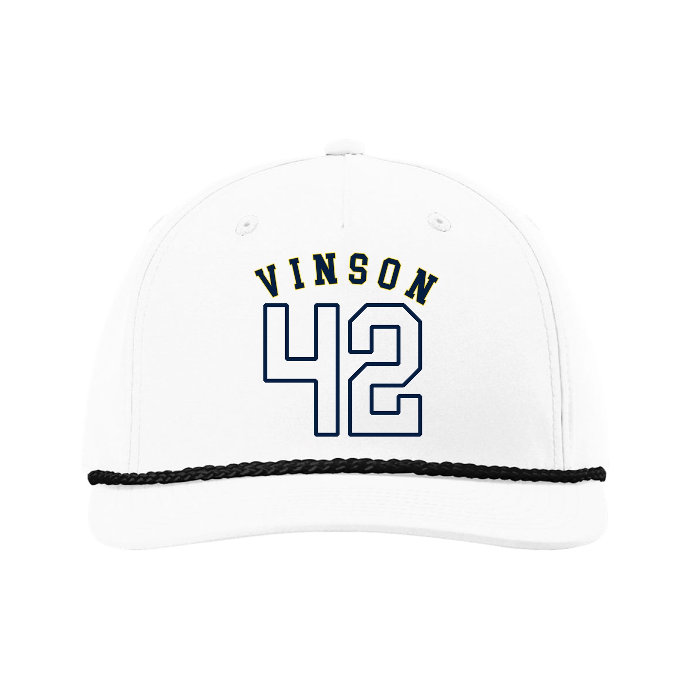 Five-Panel Classic Rope Cap — Shirsey Arch in White