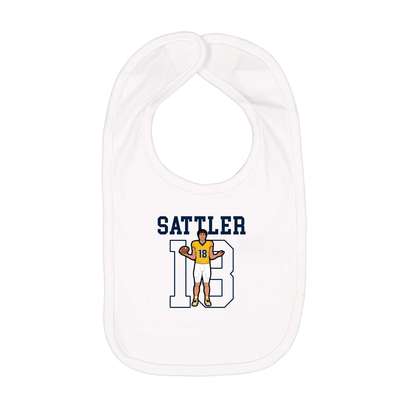 Infant Bib — Shirsey in White