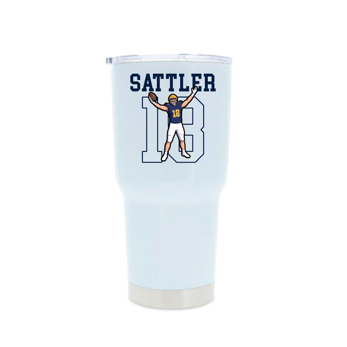 30oz Stainless Steel Tumbler — Shirsey in White