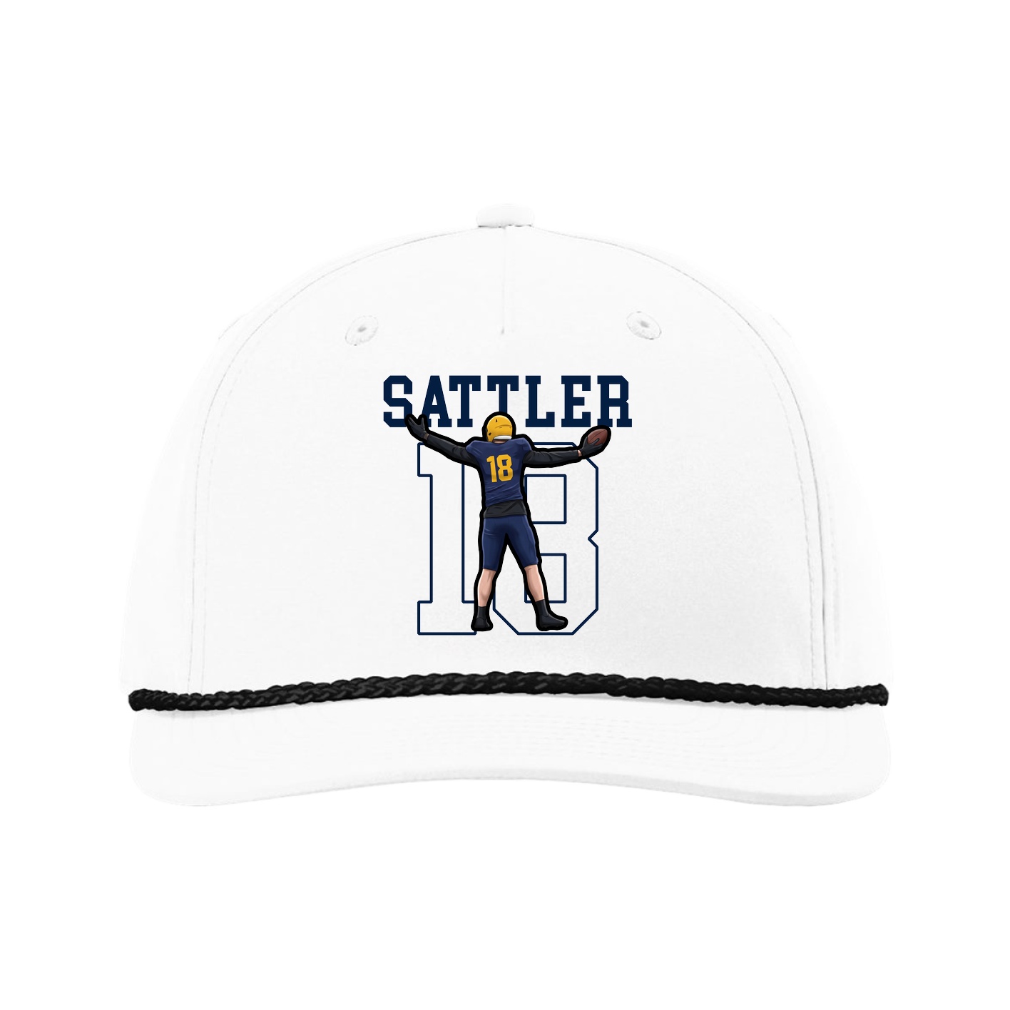 Five-Panel Classic Rope Cap — Shirsey in White