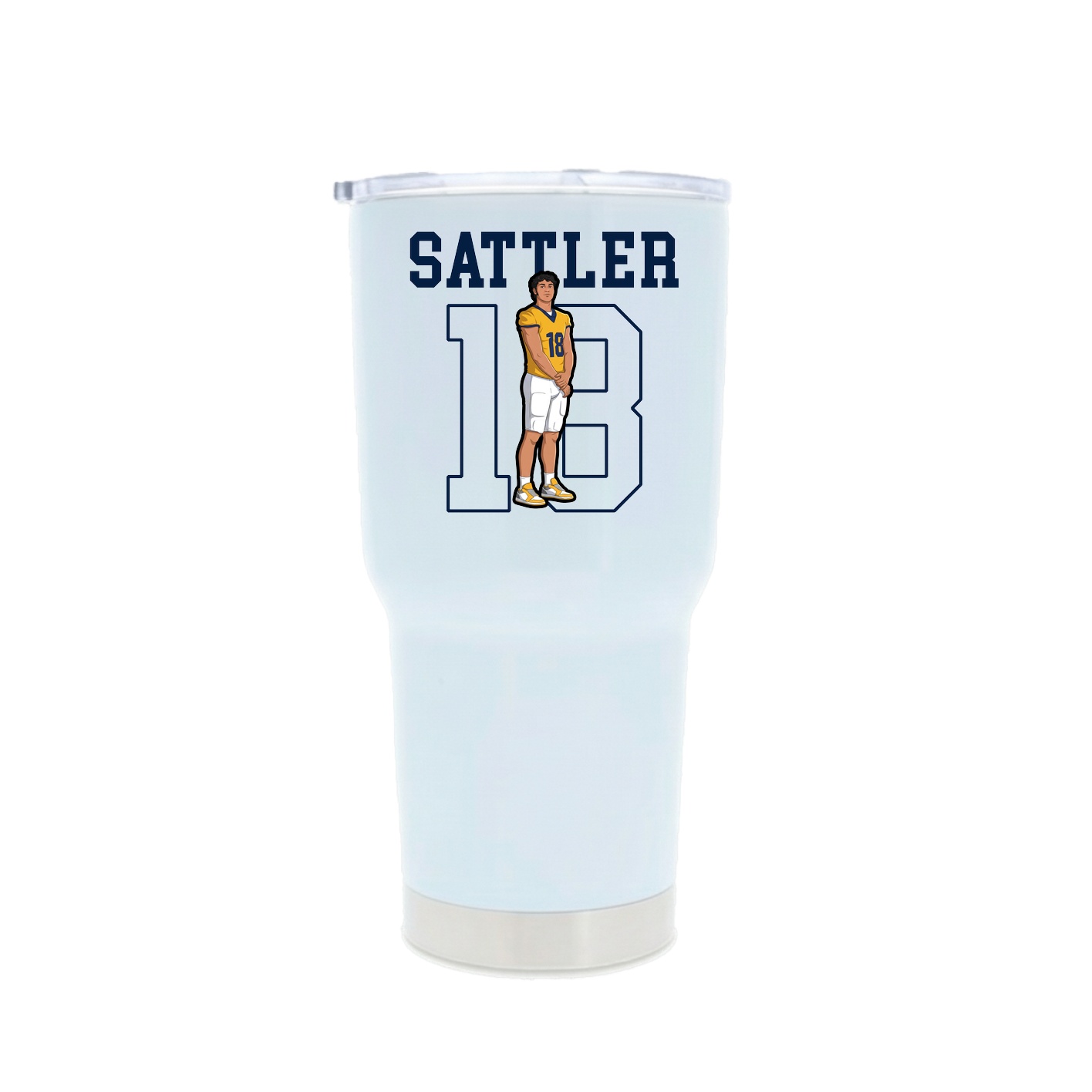 30oz Stainless Steel Tumbler — Shirsey in White