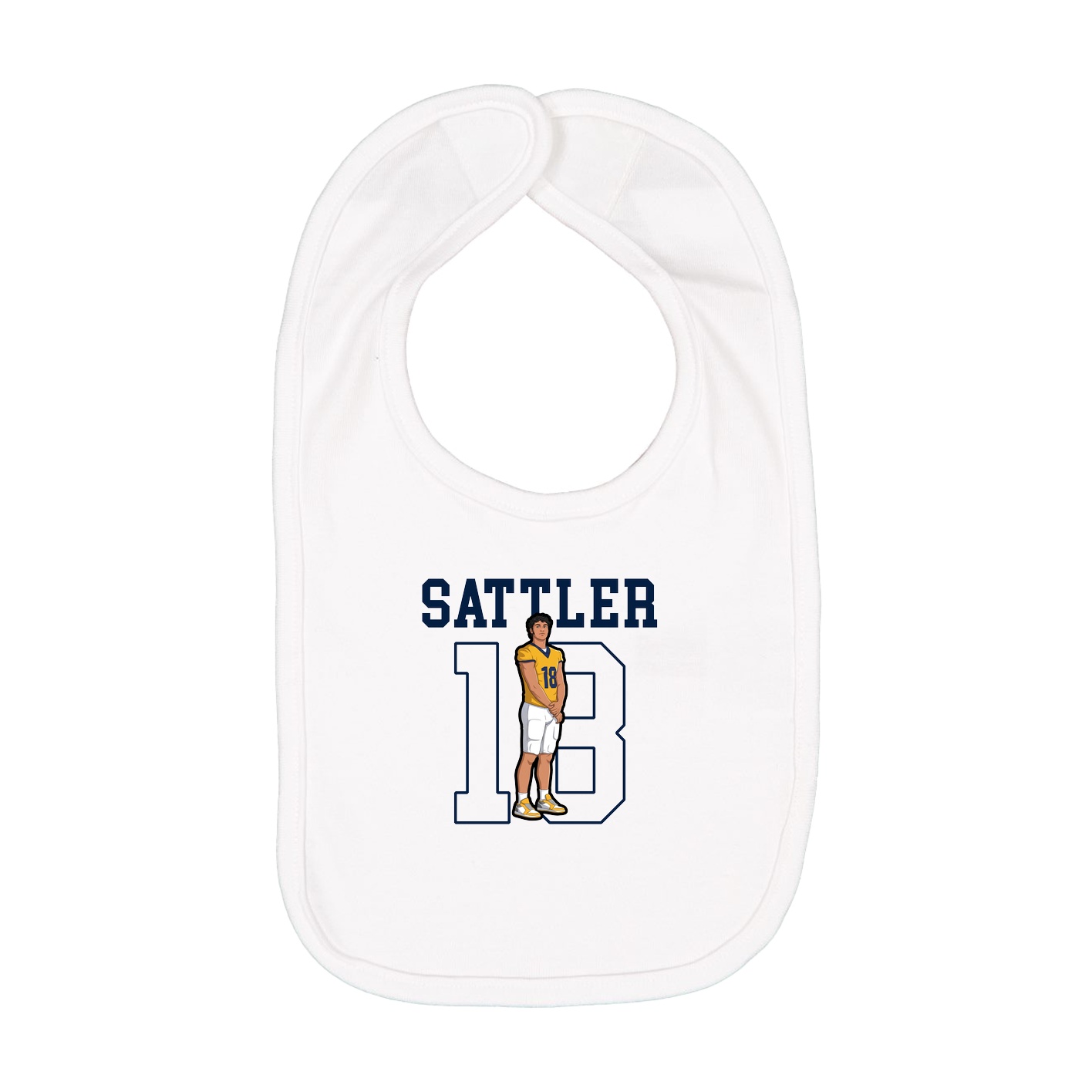 Infant Bib — Shirsey in White