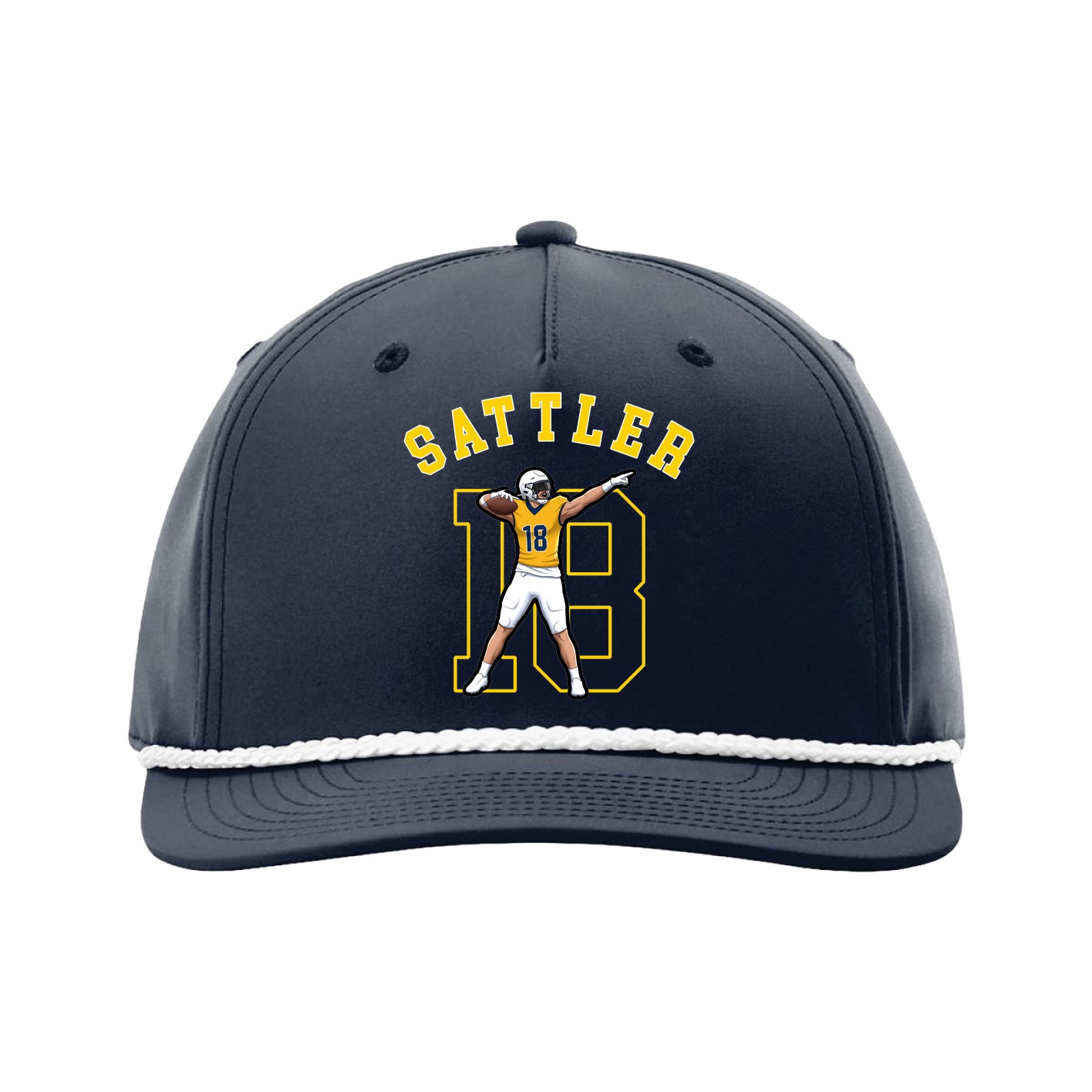 Five-Panel Classic Rope Cap — Shirsey Arch in Navy