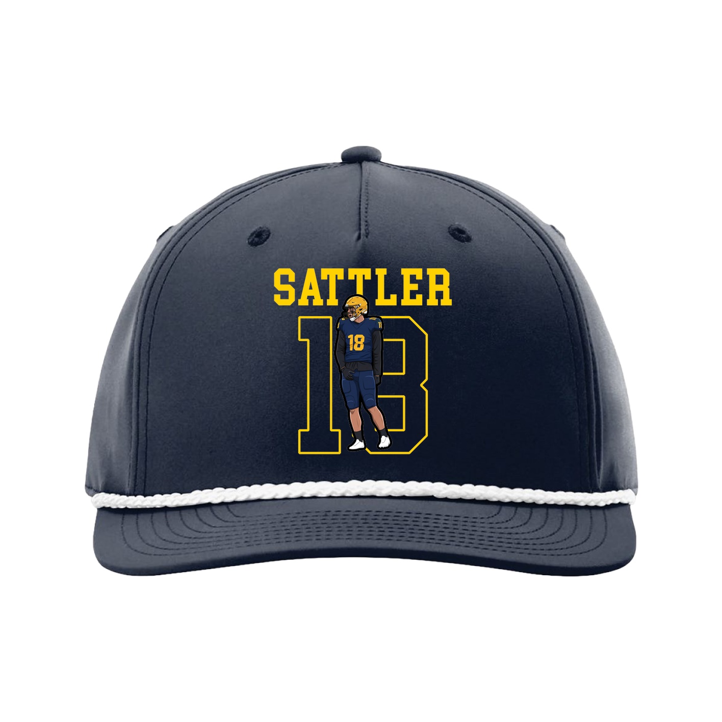 Five-Panel Classic Rope Cap — Shirsey in Navy