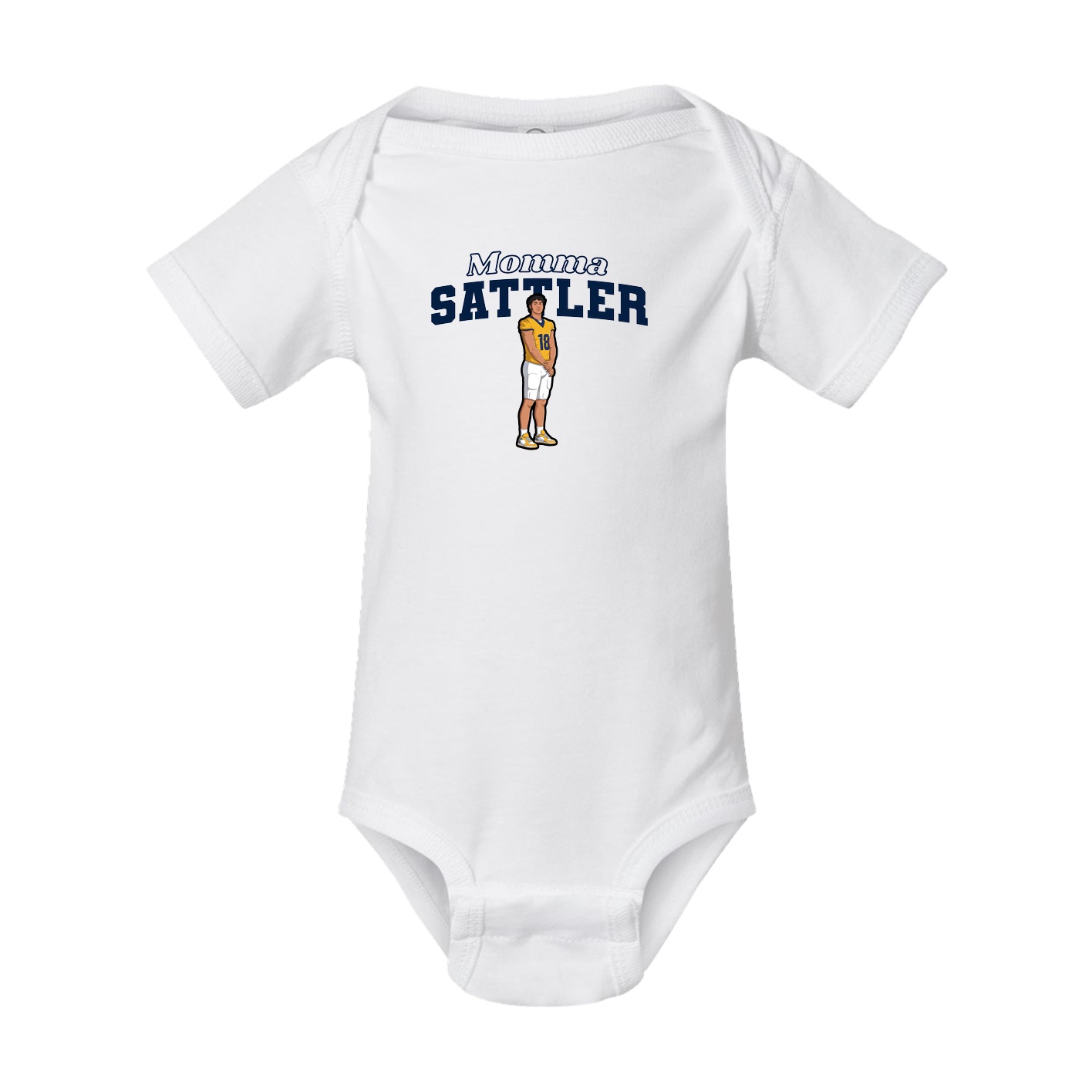 Baby Onesie — Mothers Day Block in White