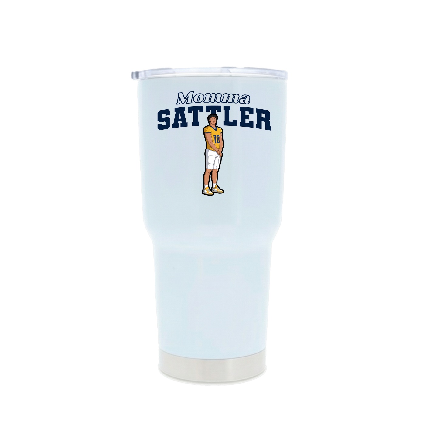 30oz Stainless Steel Tumbler — Mothers Day Block in White
