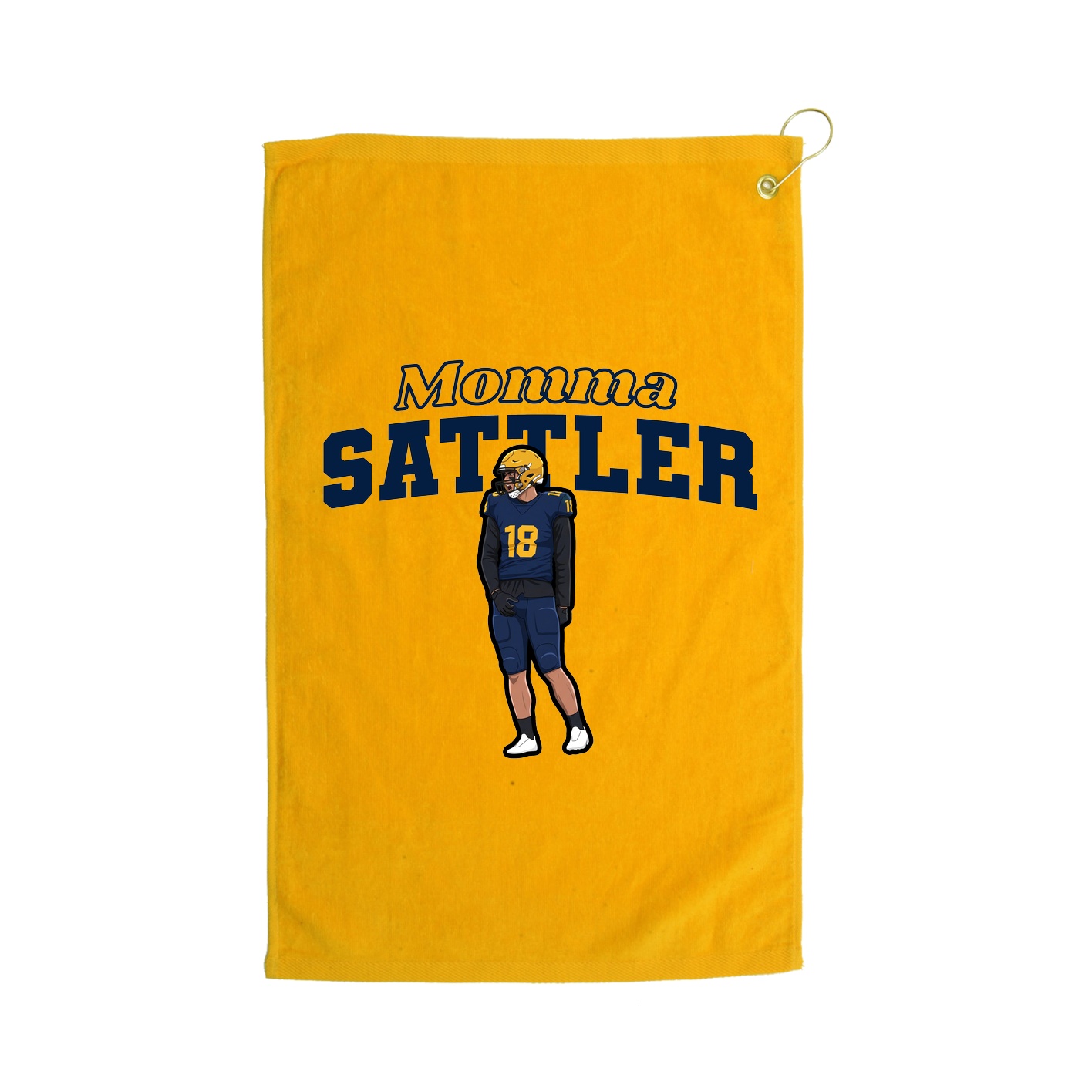 Golf Towel — Mothers Day Block in Gold