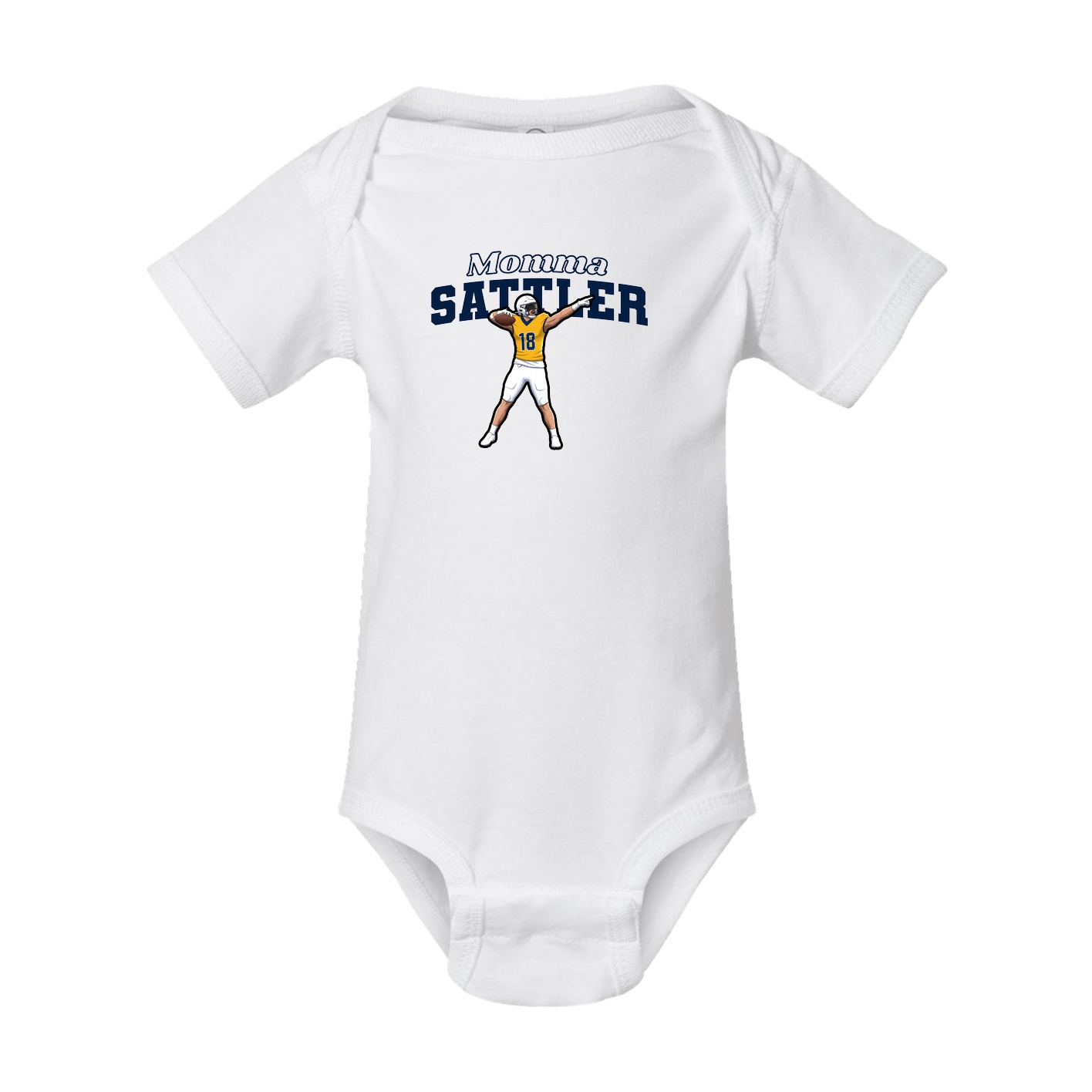 Baby Onesie — Mothers Day Block in White