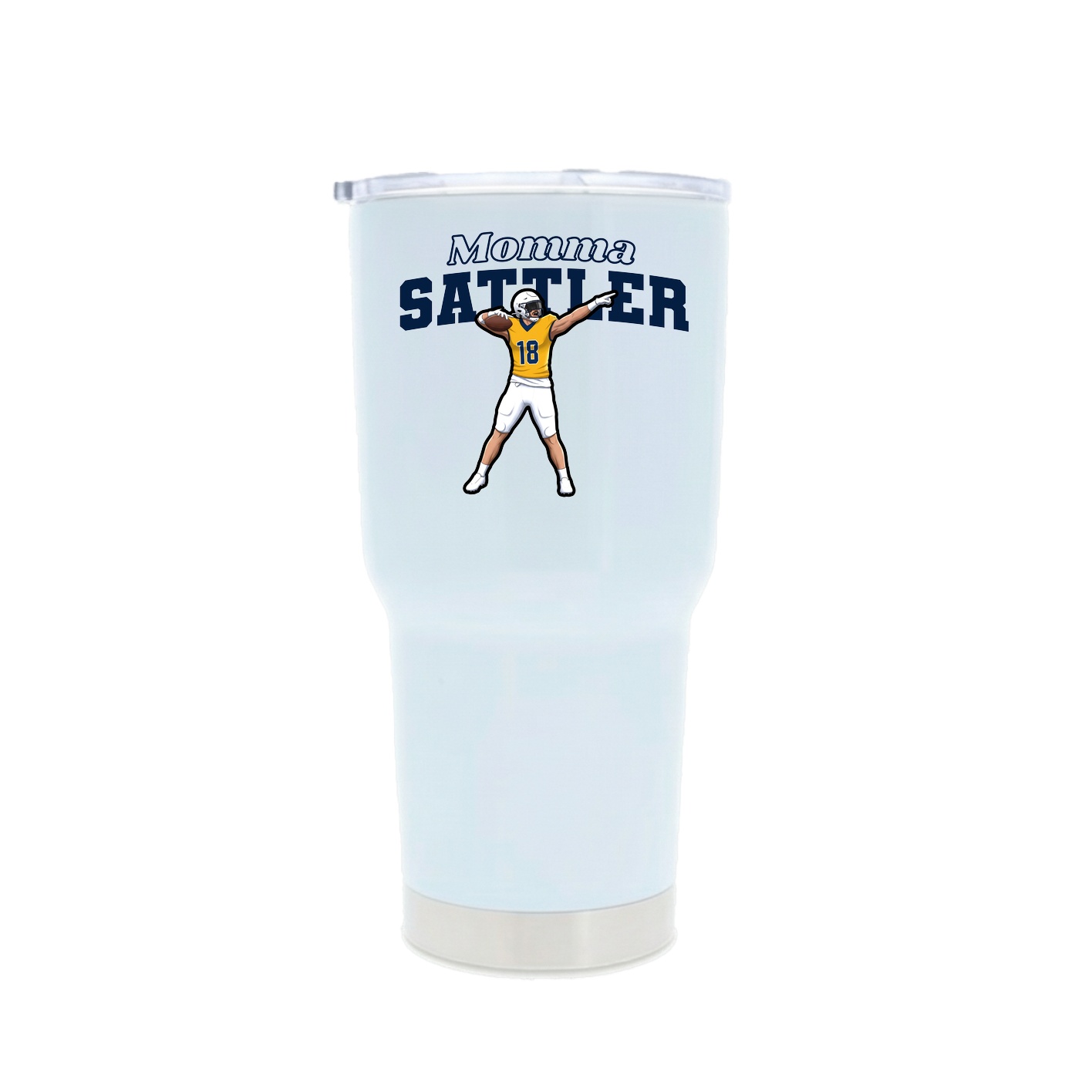 30oz Stainless Steel Tumbler — Mothers Day Block in White