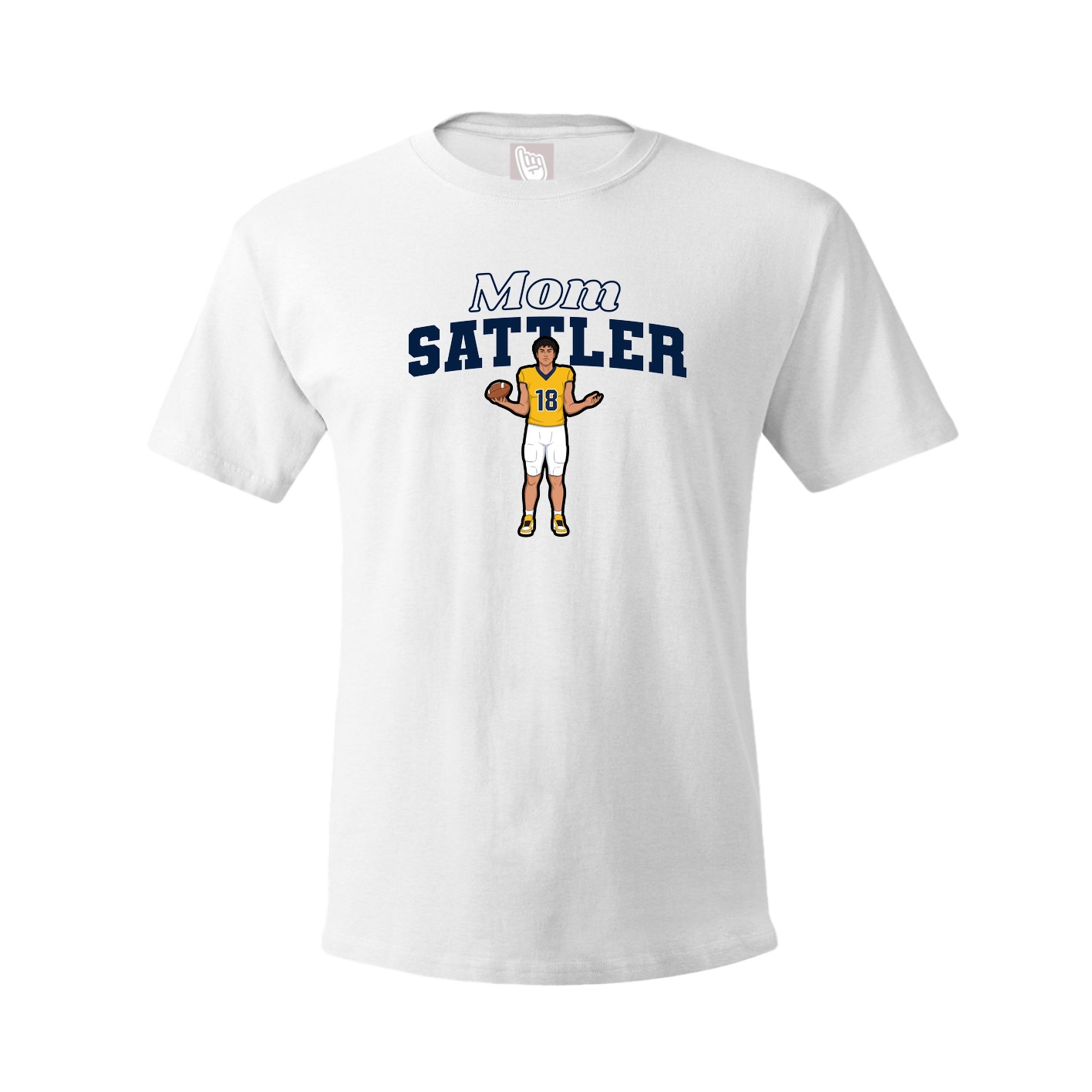 Youth Tee — Mothers Day Block in White