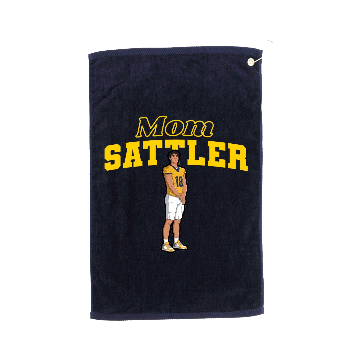 Golf Towel — Mothers Day Block in Navy