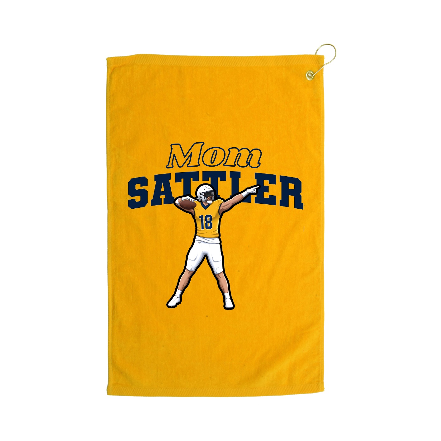 Golf Towel — Mothers Day Block in Gold