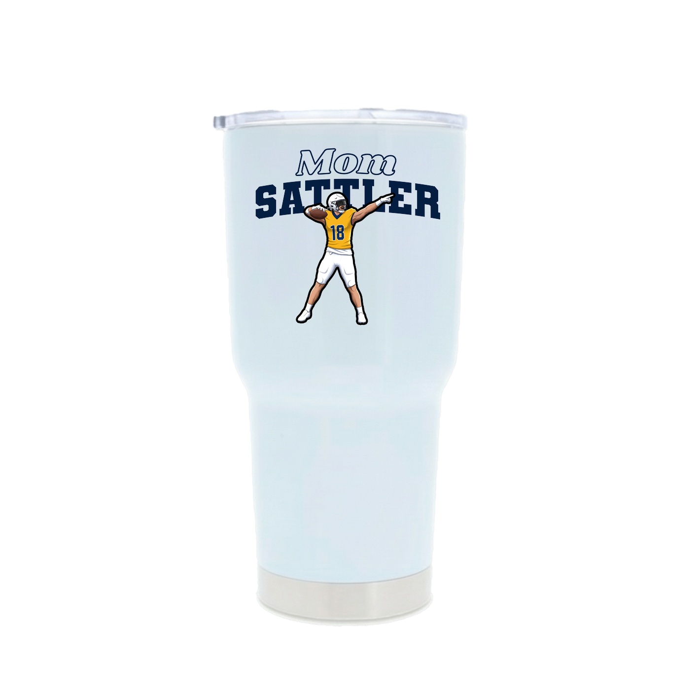 30oz Stainless Steel Tumbler — Mothers Day Block in White