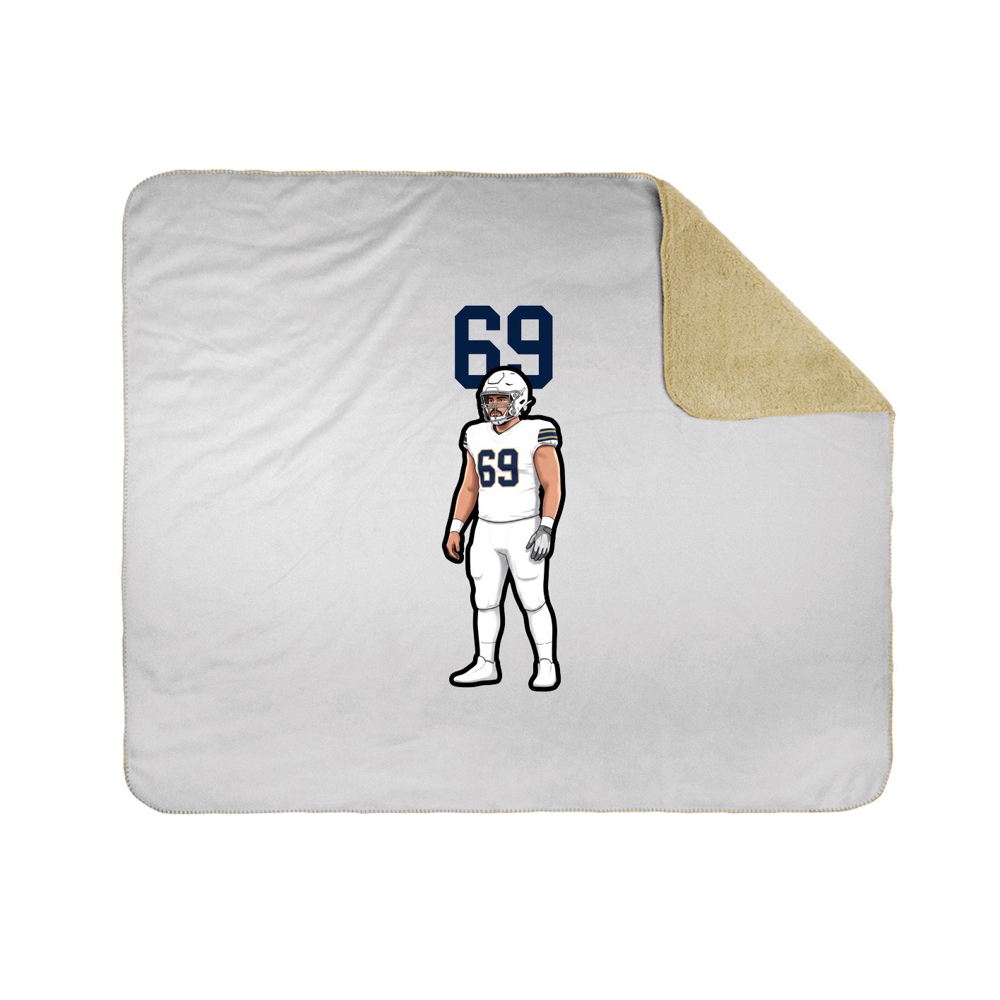 Throw Blanket — Number Top in White