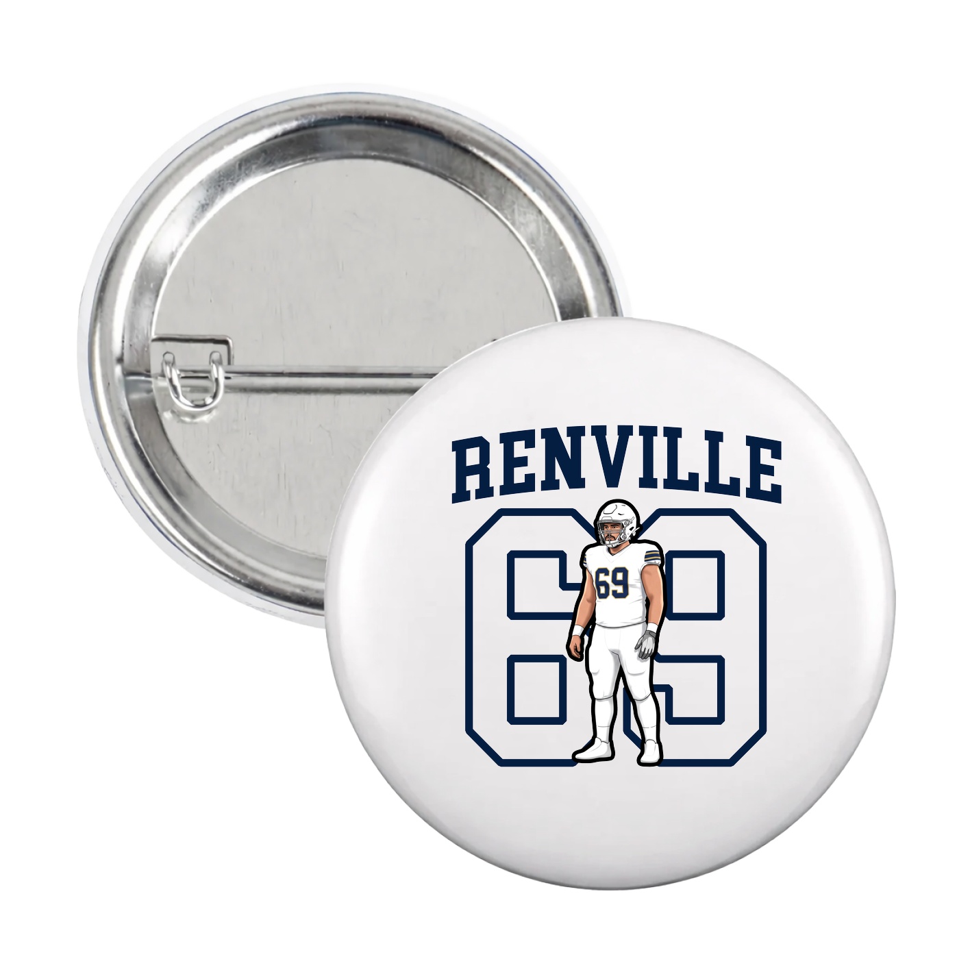 Game Day Button — Shirsey in White