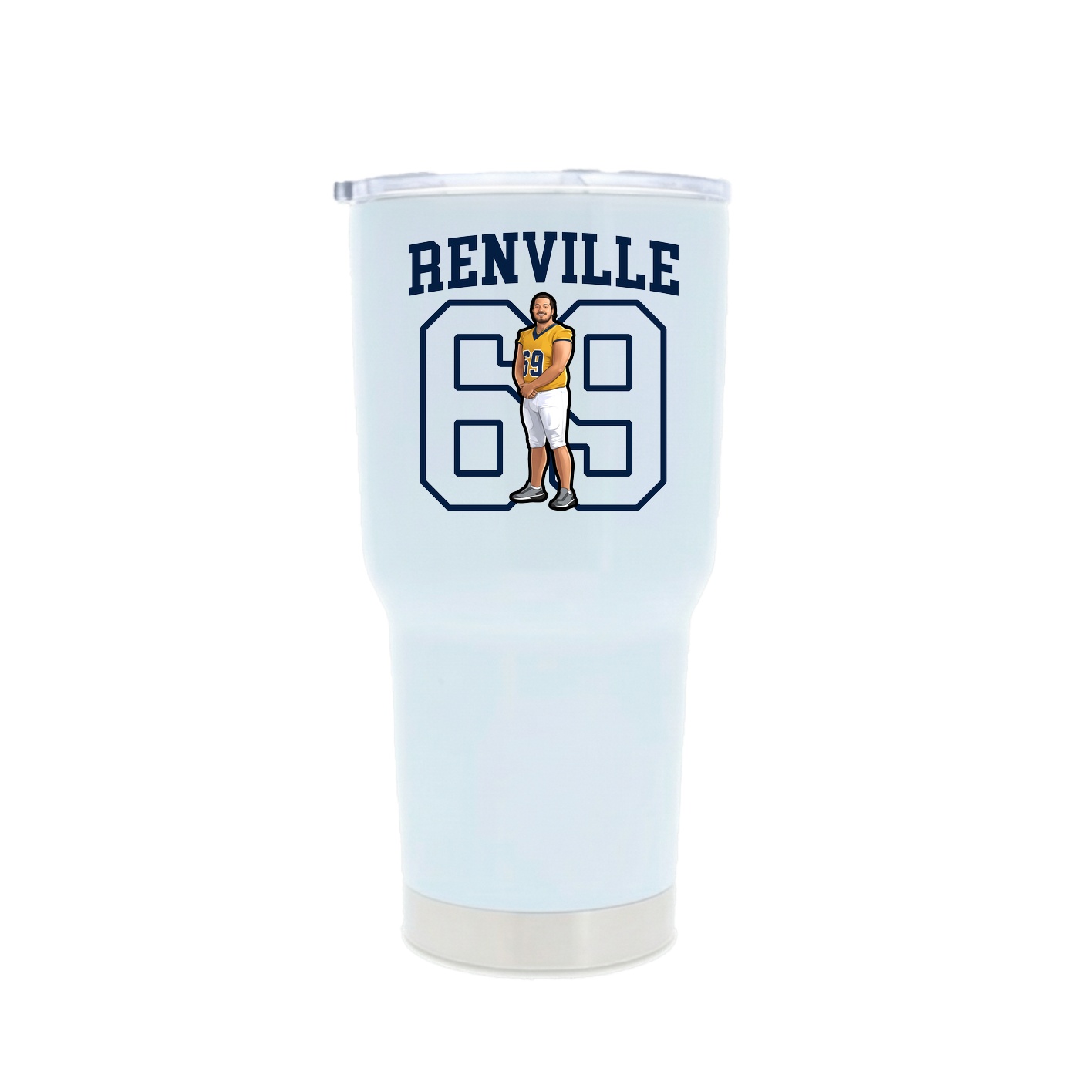 30oz Stainless Steel Tumbler — Shirsey in White