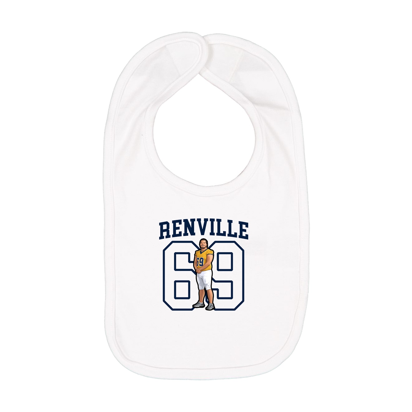 Infant Bib — Shirsey in White