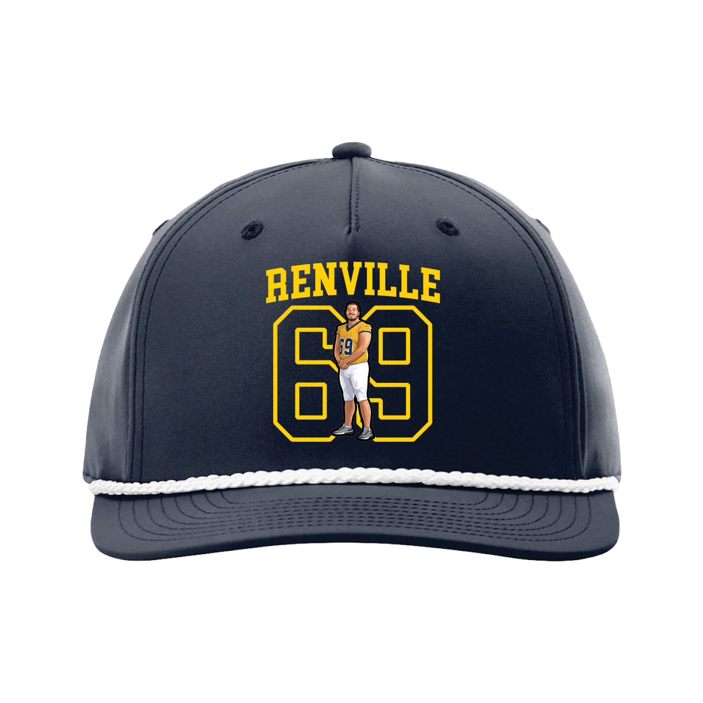 Five-Panel Classic Rope Cap — Shirsey in Navy