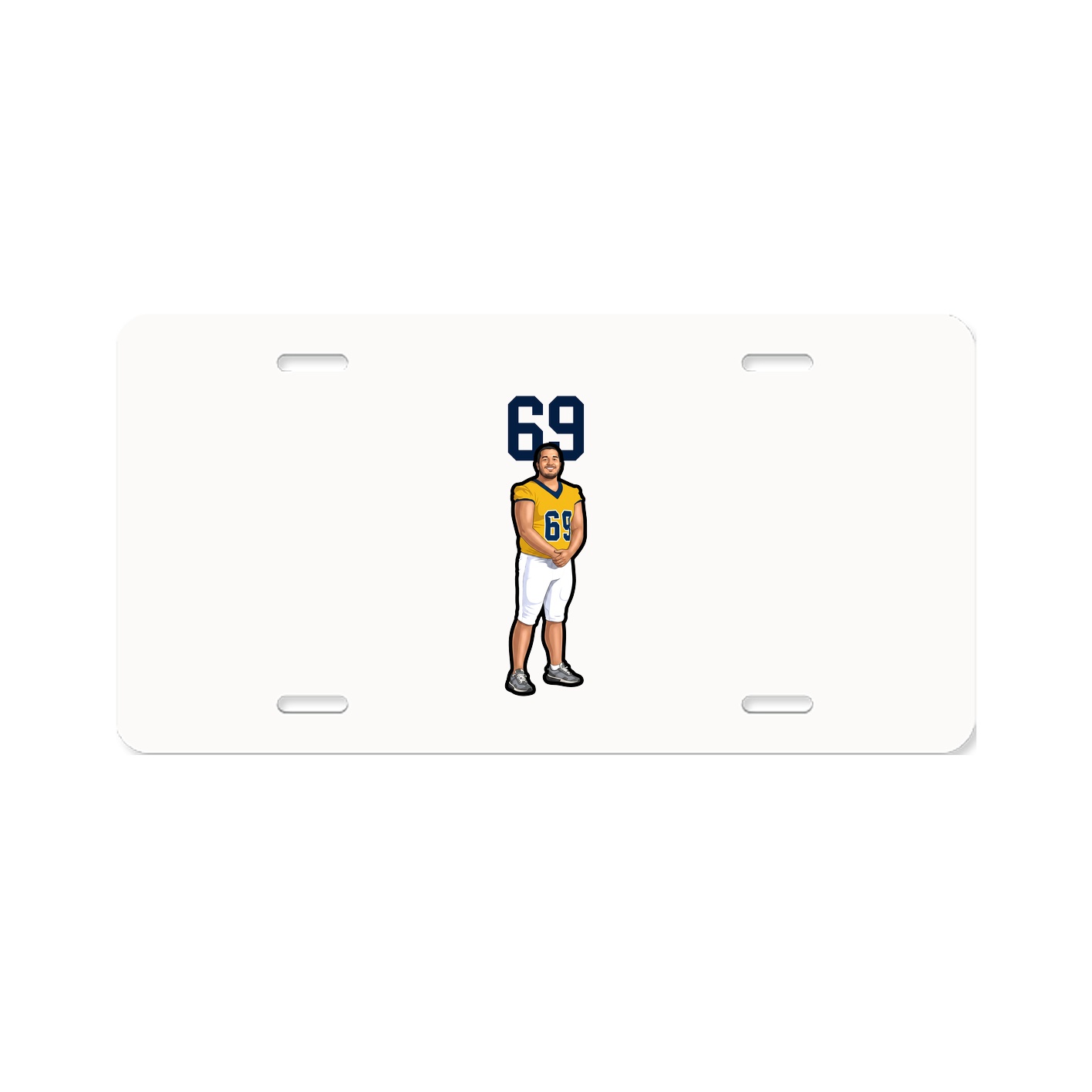 License Plate — Number Top in Classic