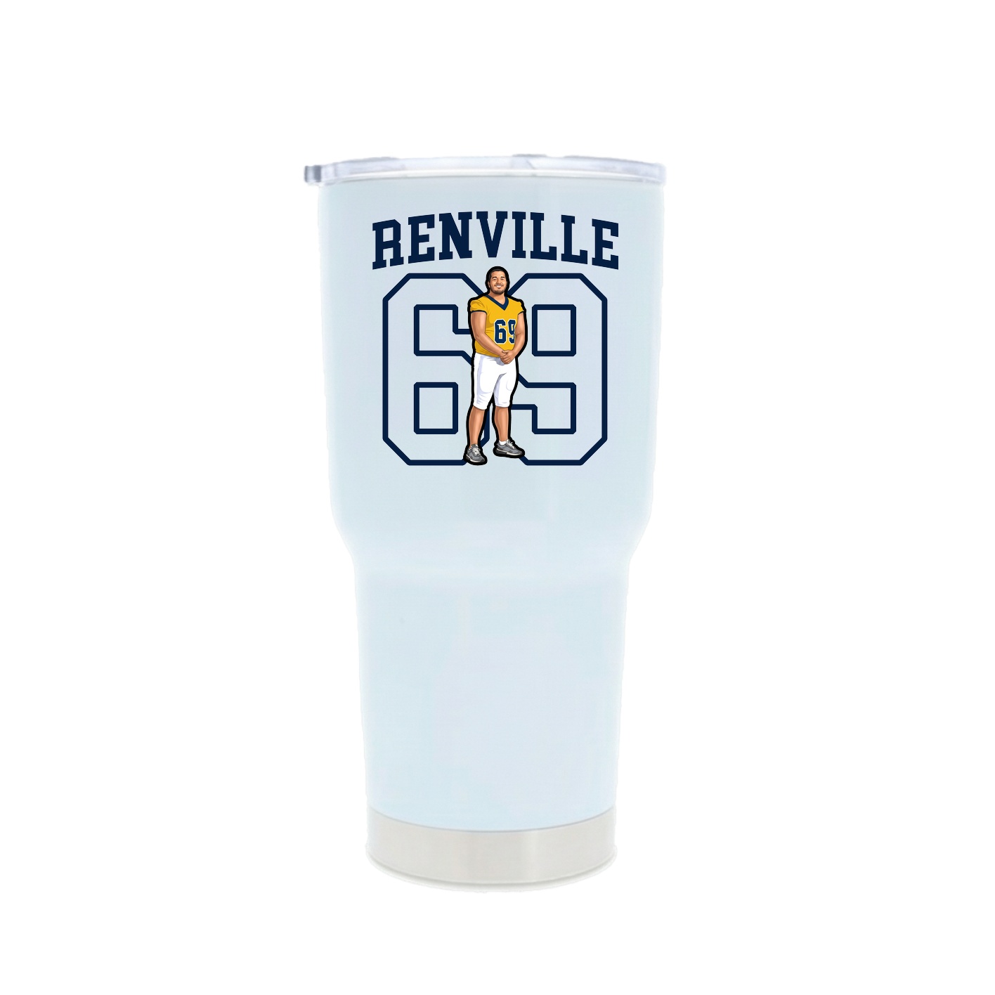 30oz Stainless Steel Tumbler — Shirsey in White