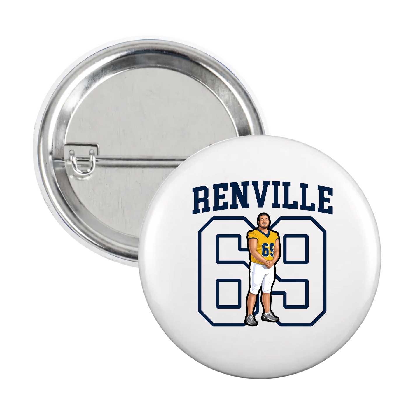 Game Day Button — Shirsey in White