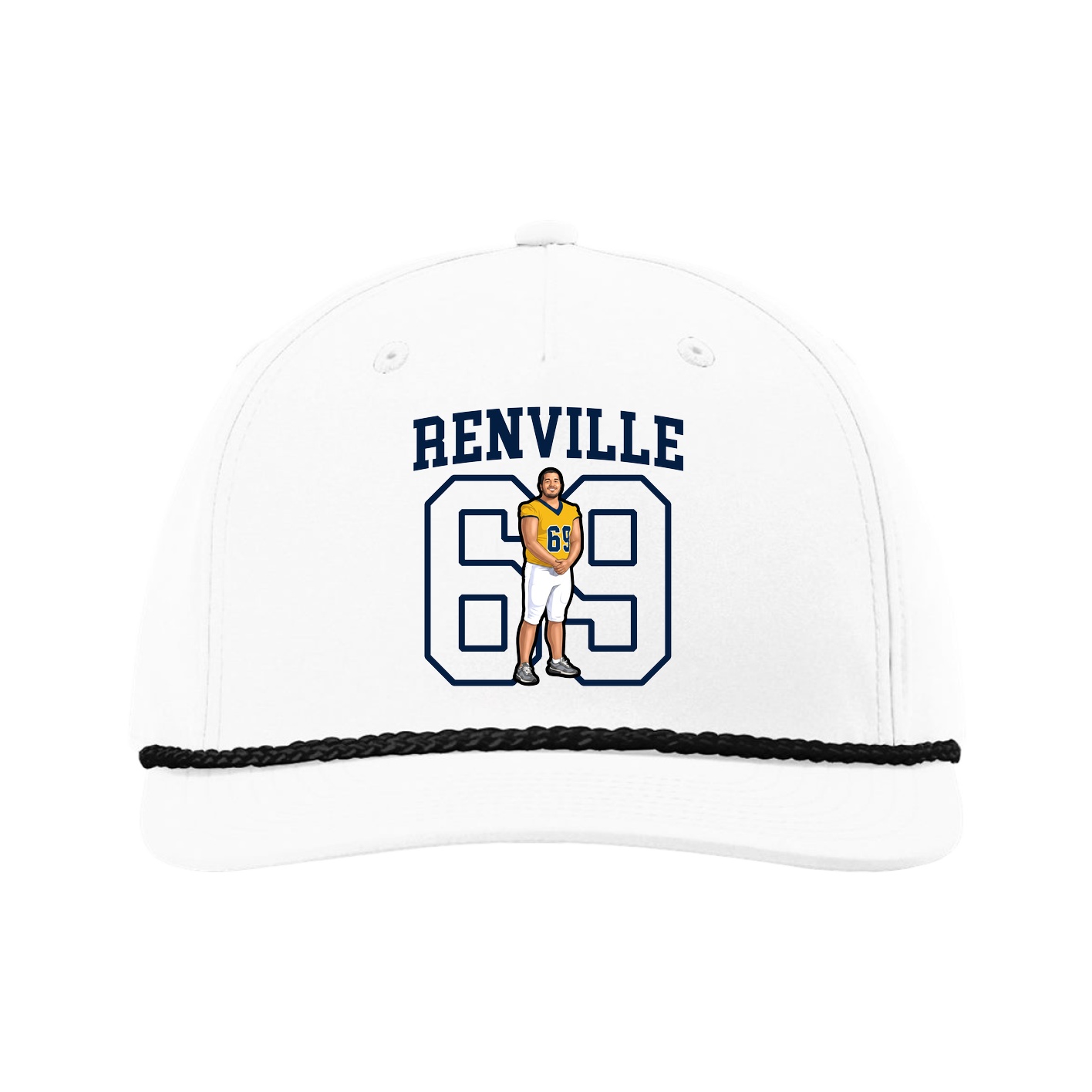 Five-Panel Classic Rope Cap — Shirsey in White
