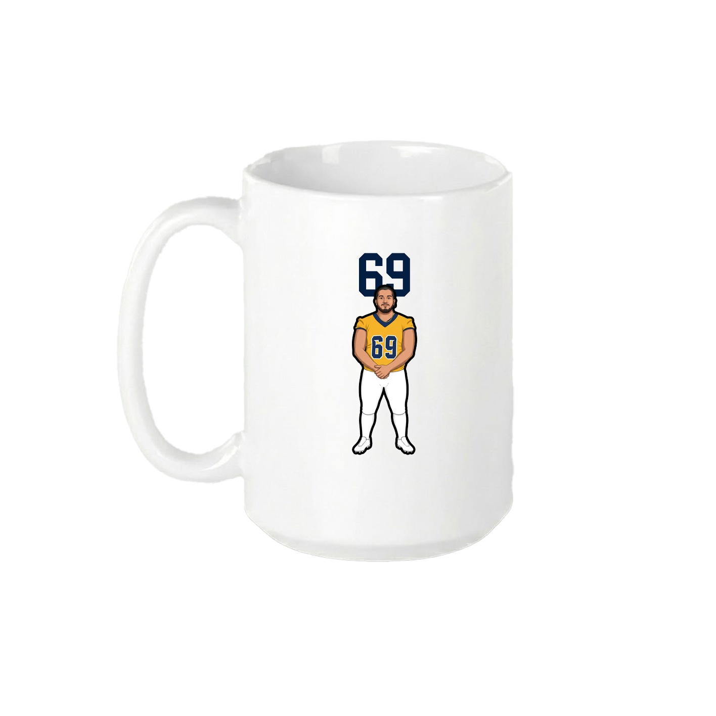 15oz Coffee Mug — Number Top in White