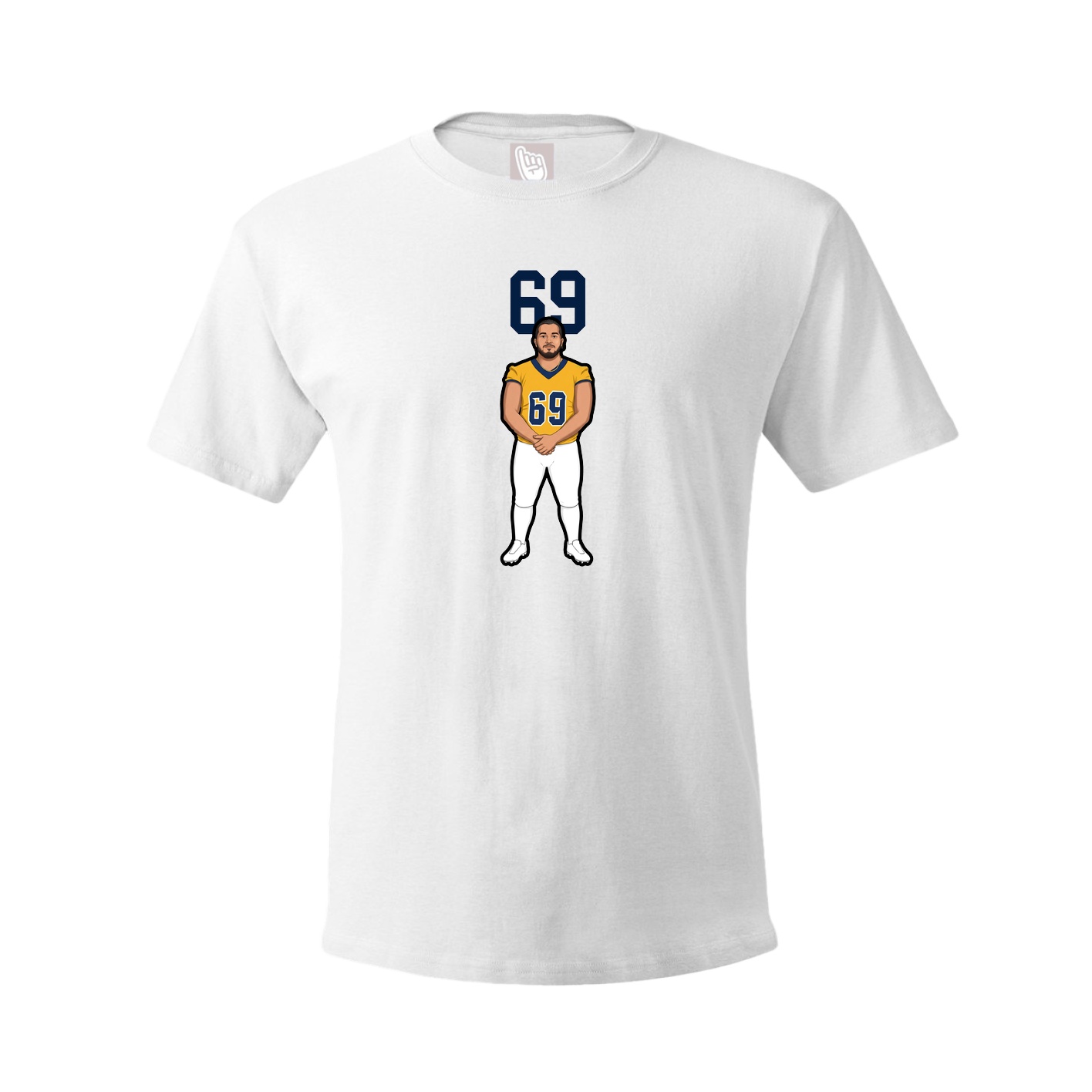 Youth Tee — Number Top in White