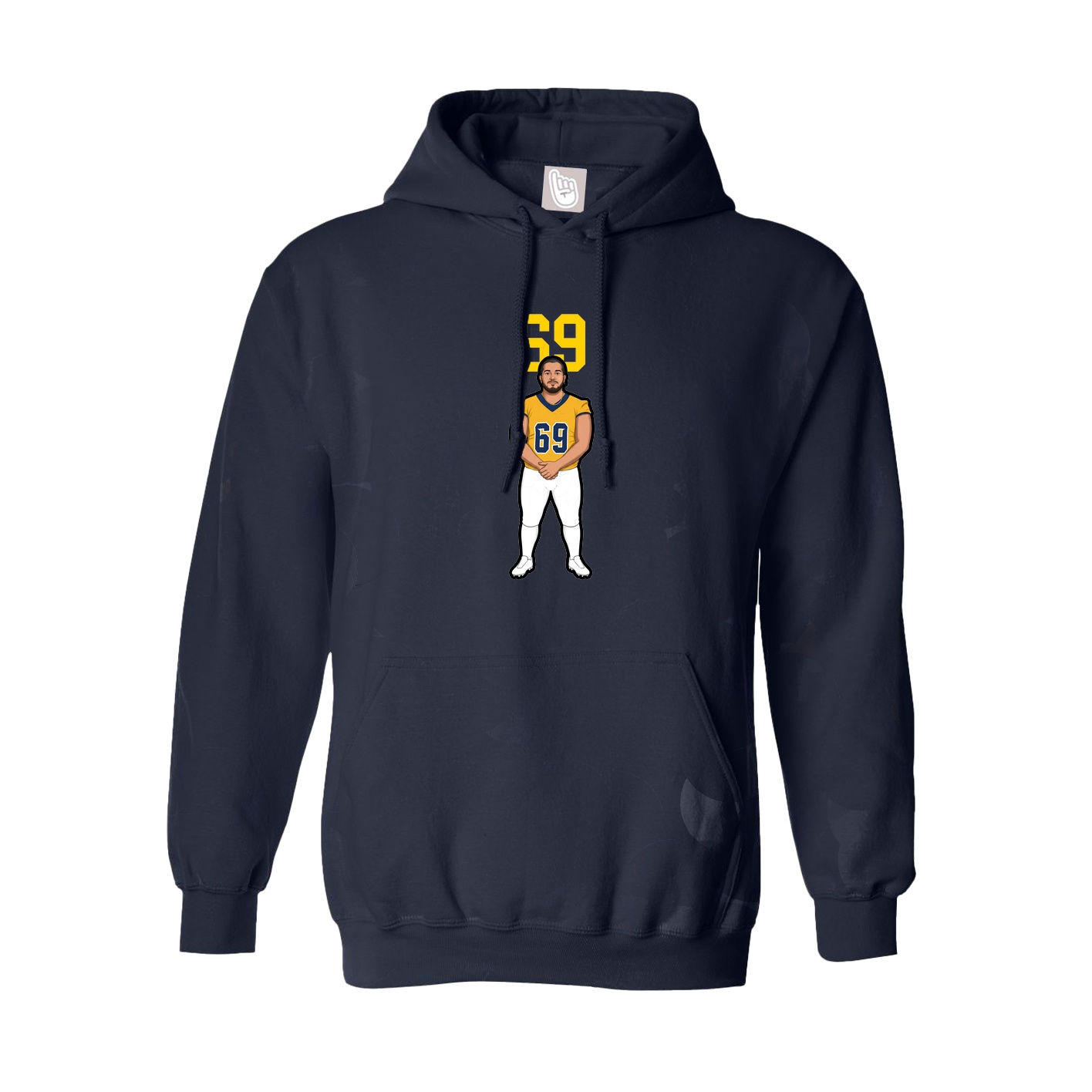 Youth Hoodie — Number Top in Navy