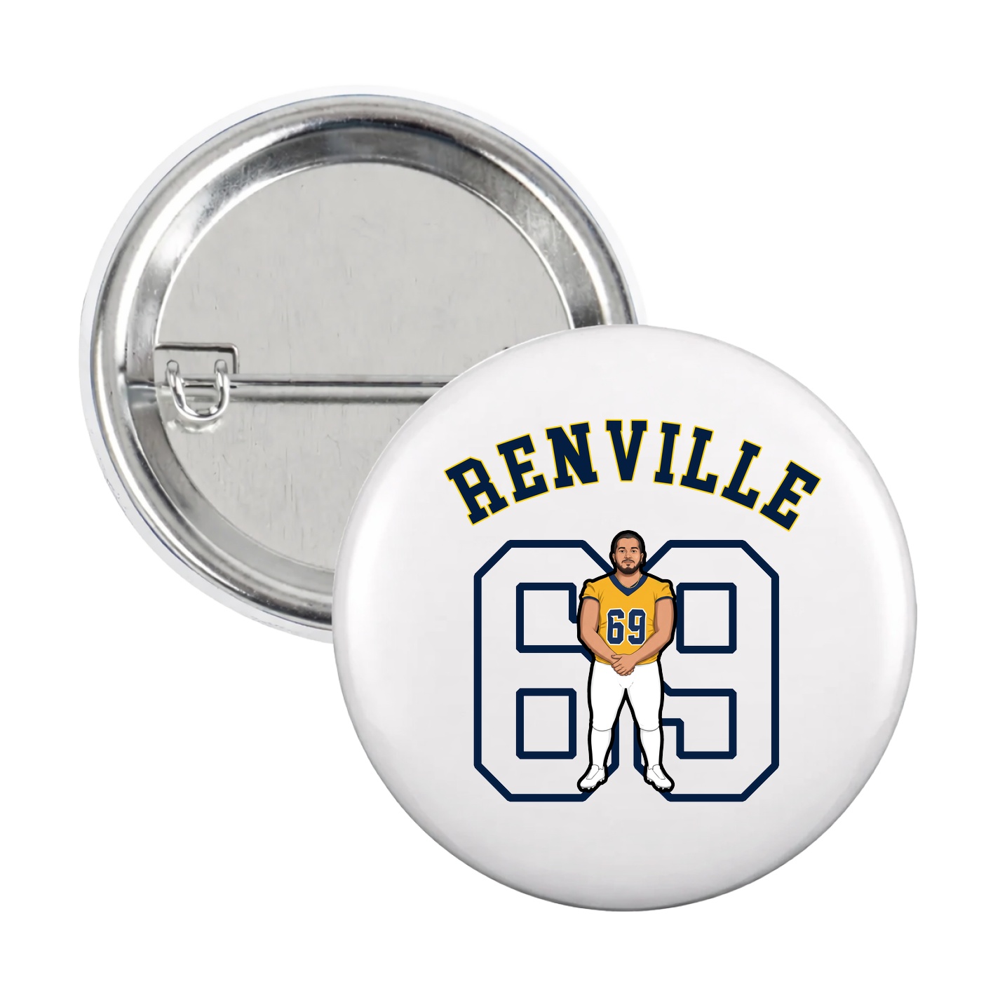 Game Day Button — Shirsey Arch in White