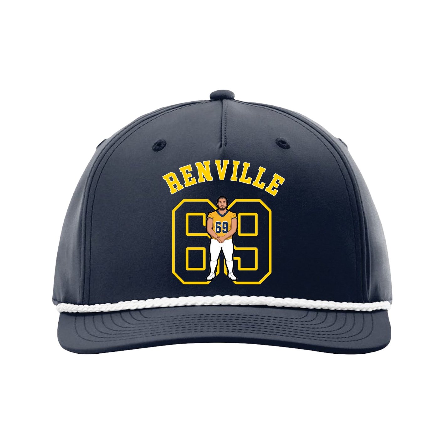 Five-Panel Classic Rope Cap — Shirsey Arch in Navy