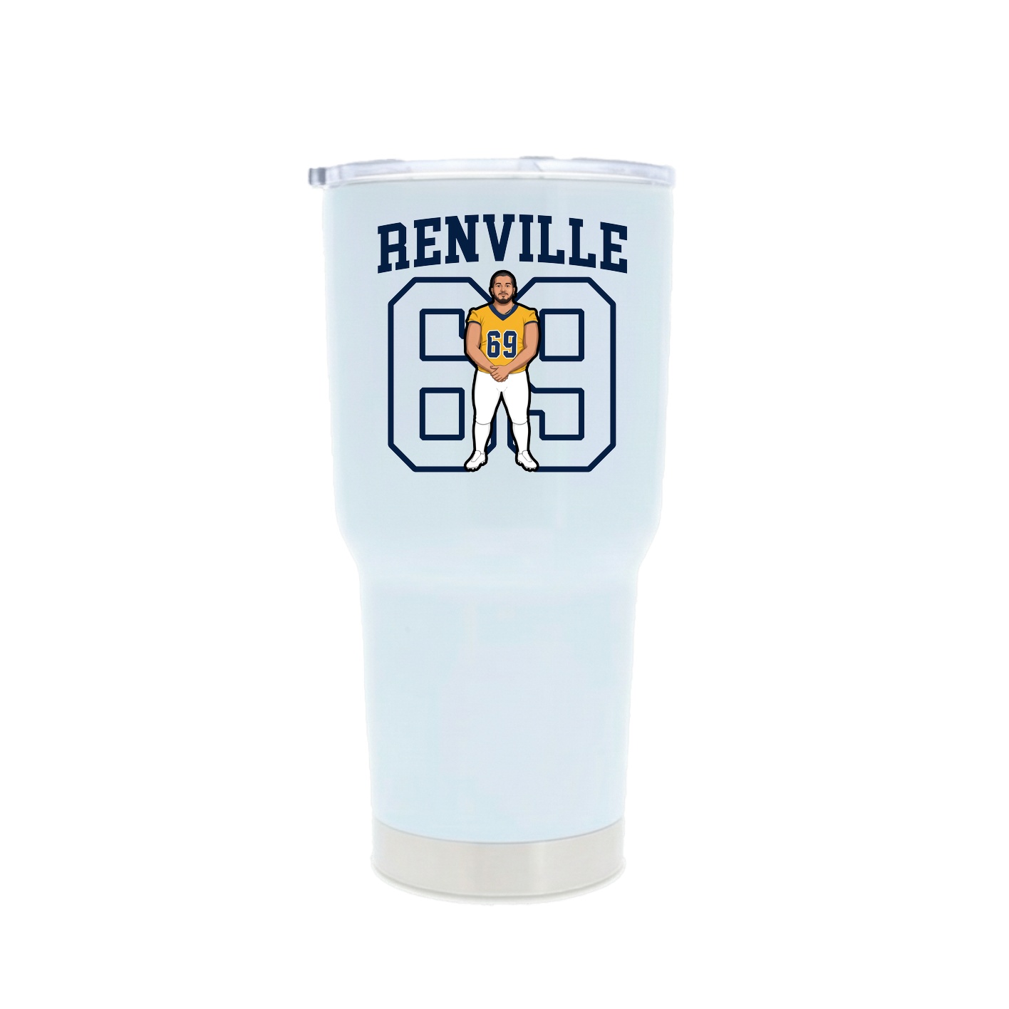 30oz Stainless Steel Tumbler — Shirsey in White