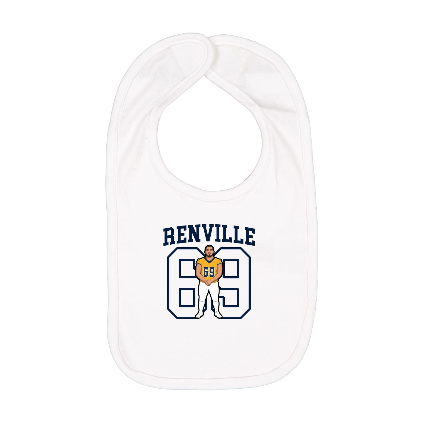 Infant Bib — Shirsey in White