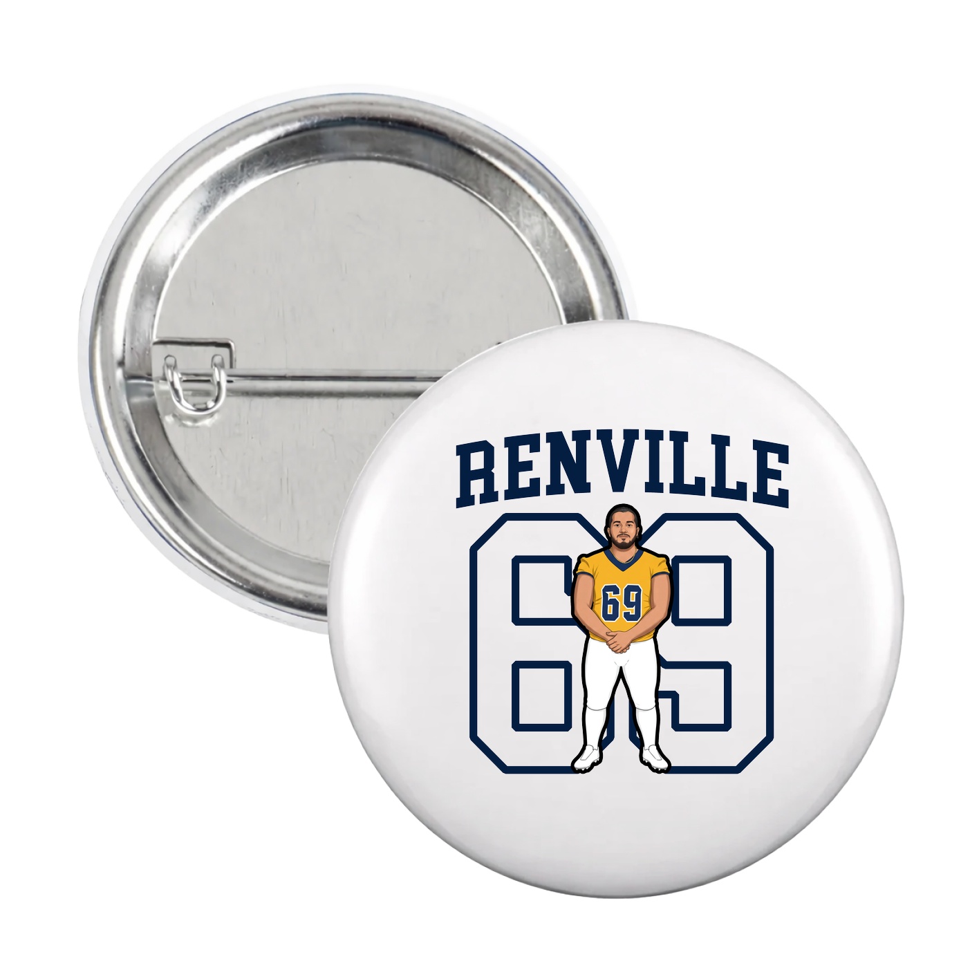 Game Day Button — Shirsey in White