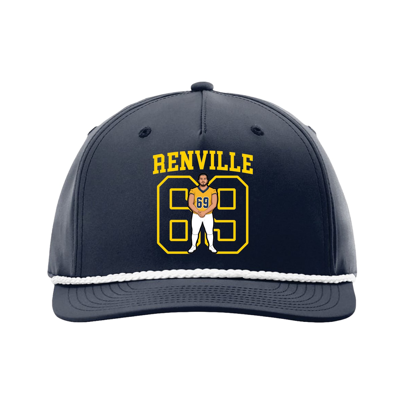 Five-Panel Classic Rope Cap — Shirsey in Navy