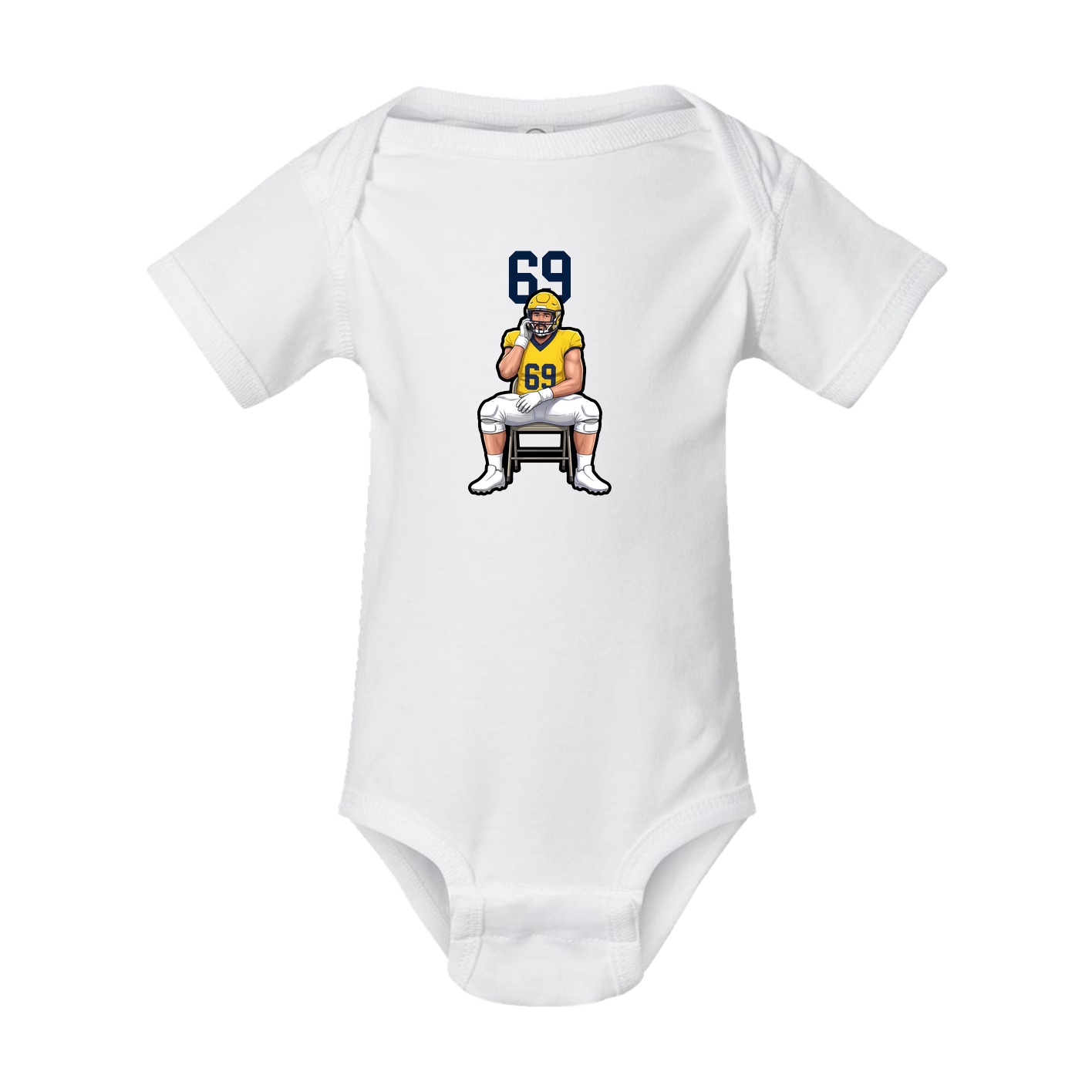 Baby Onesie — Number Top in White