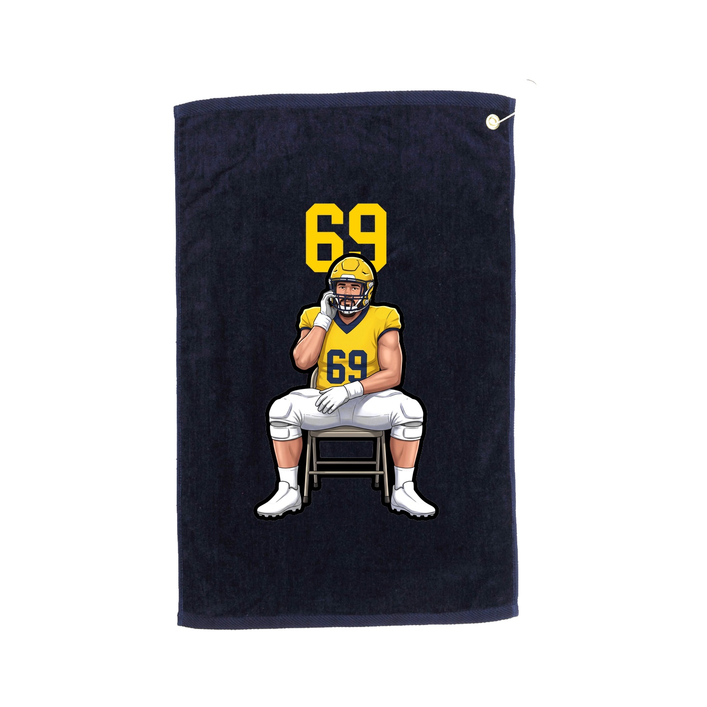 Golf Towel — Number Top in Navy